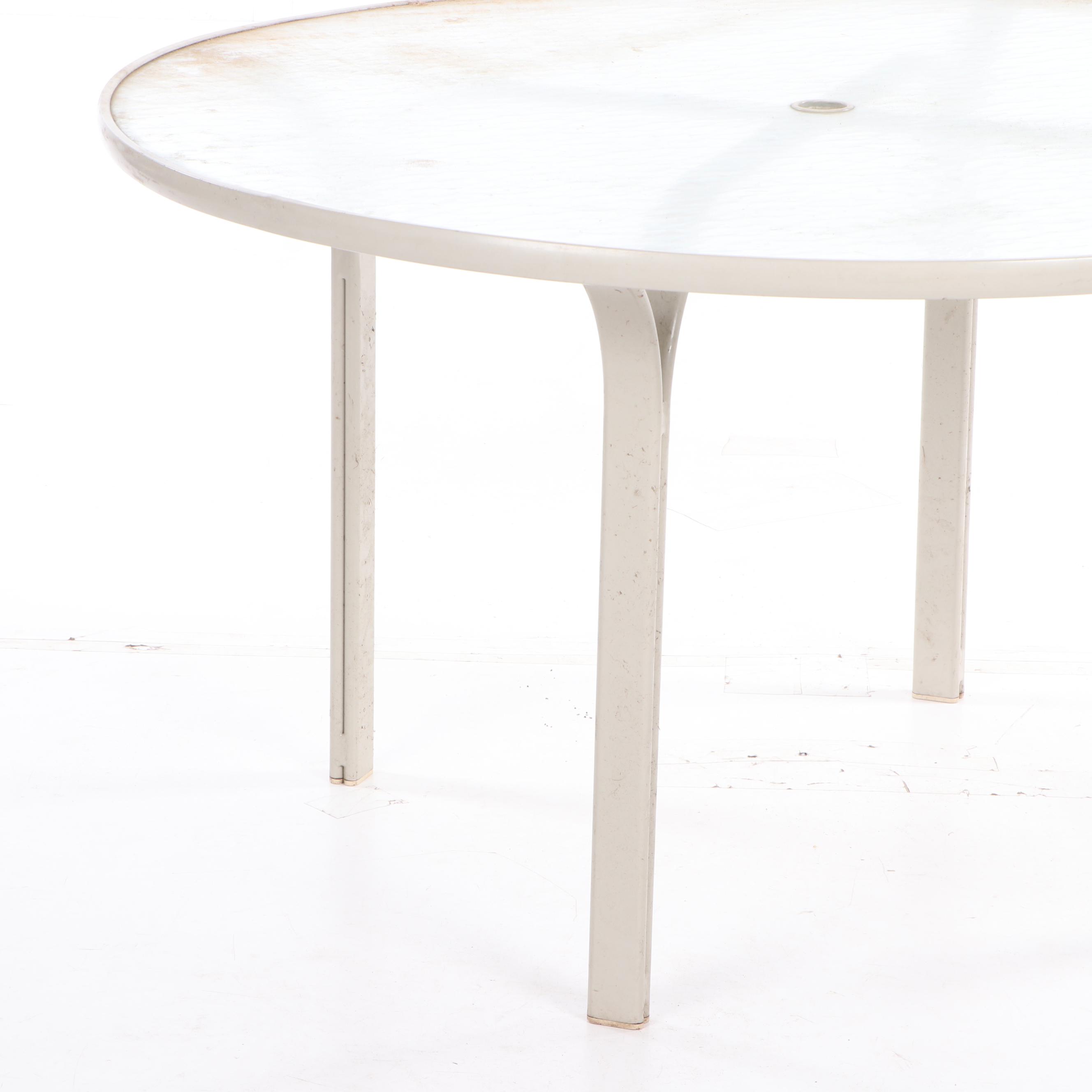 Brown Jordan Quantum Glass Top Patio Dining Table EBTH