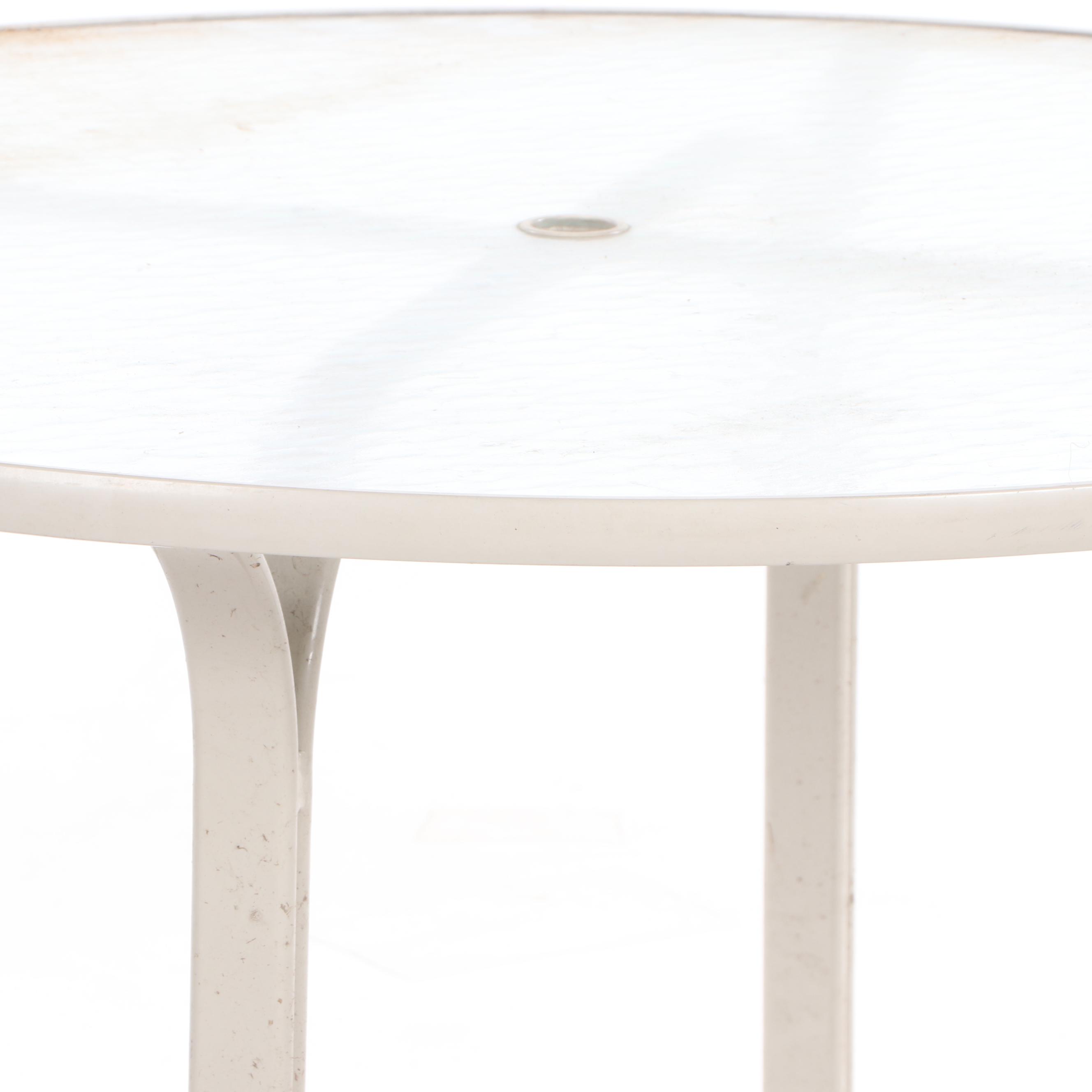 Brown Jordan Quantum Glass Top Patio Dining Table EBTH