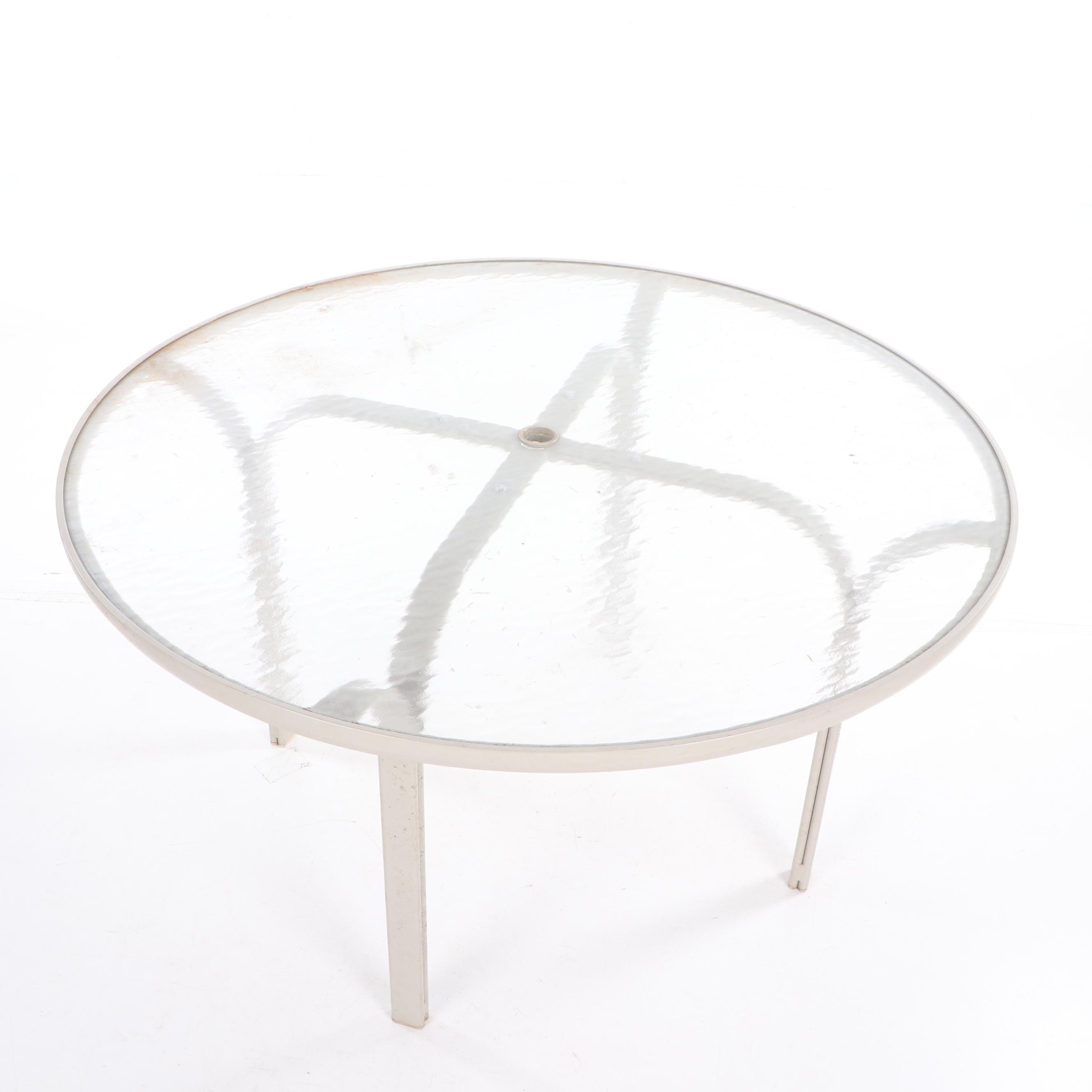 Brown Jordan Quantum Glass Top Patio Dining Table EBTH