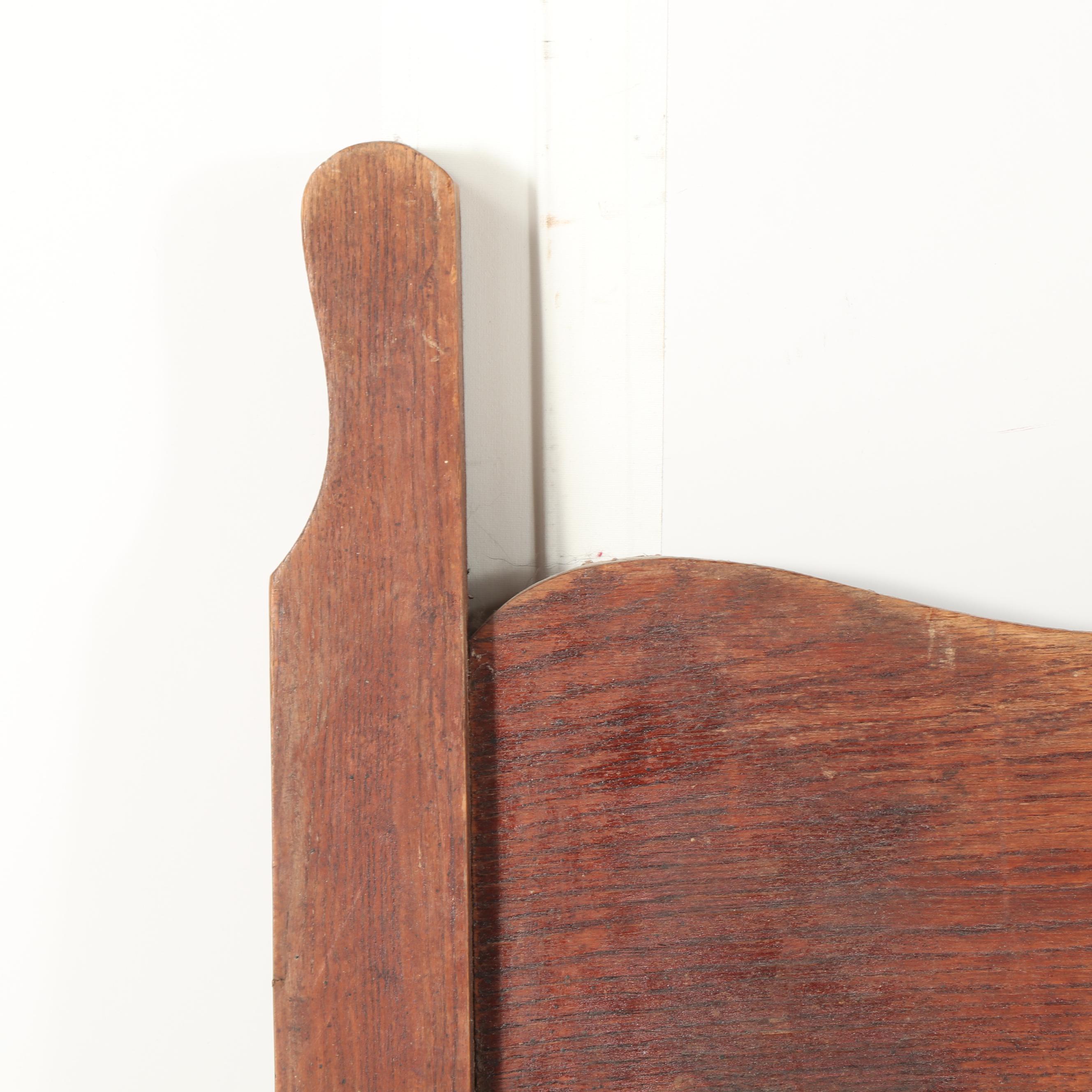 Late Victorian Chestnut Headboard, Circa 1900 EBTH