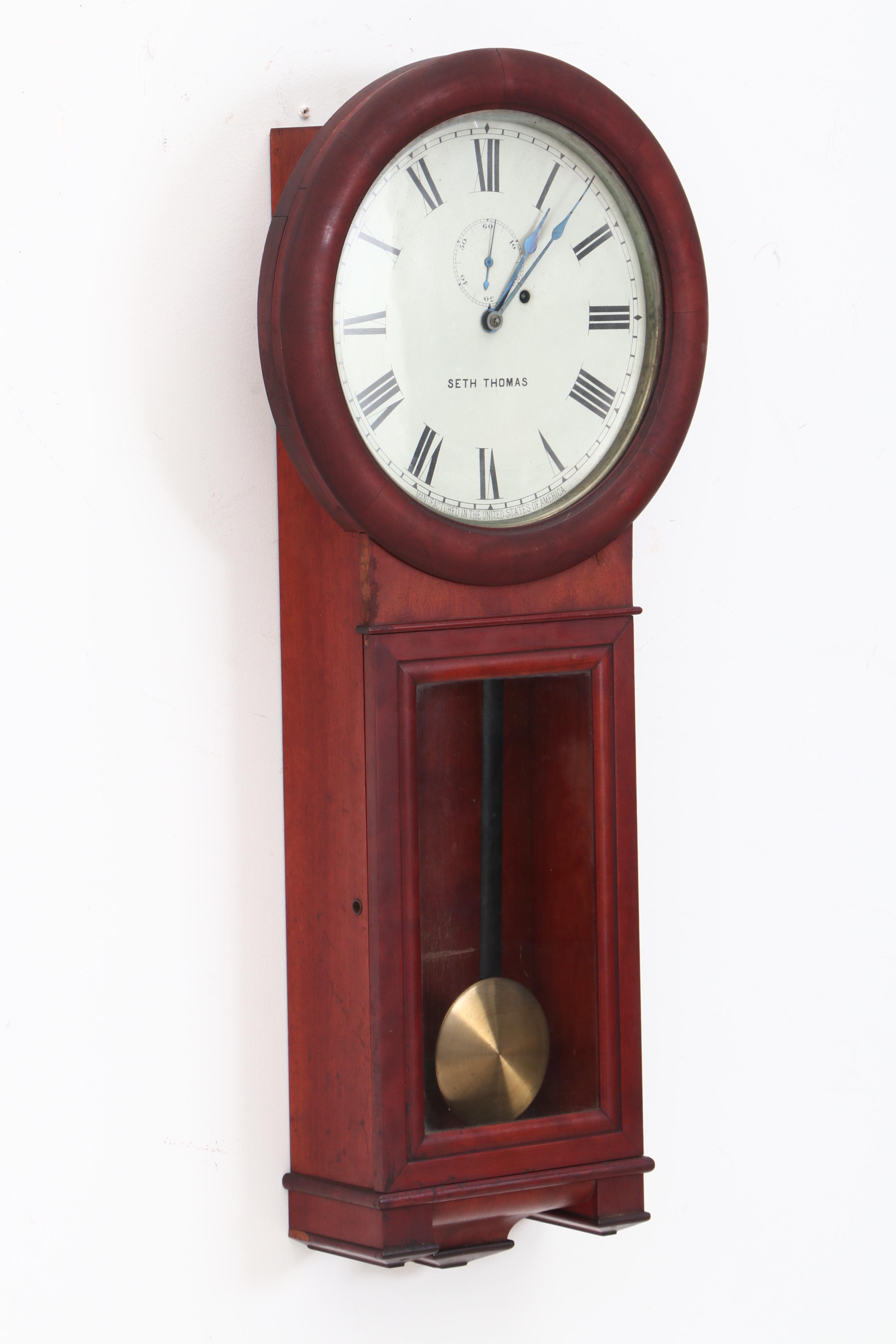 Seth Thomas Walnut Pendulum Clock Circa 1900s EBTH