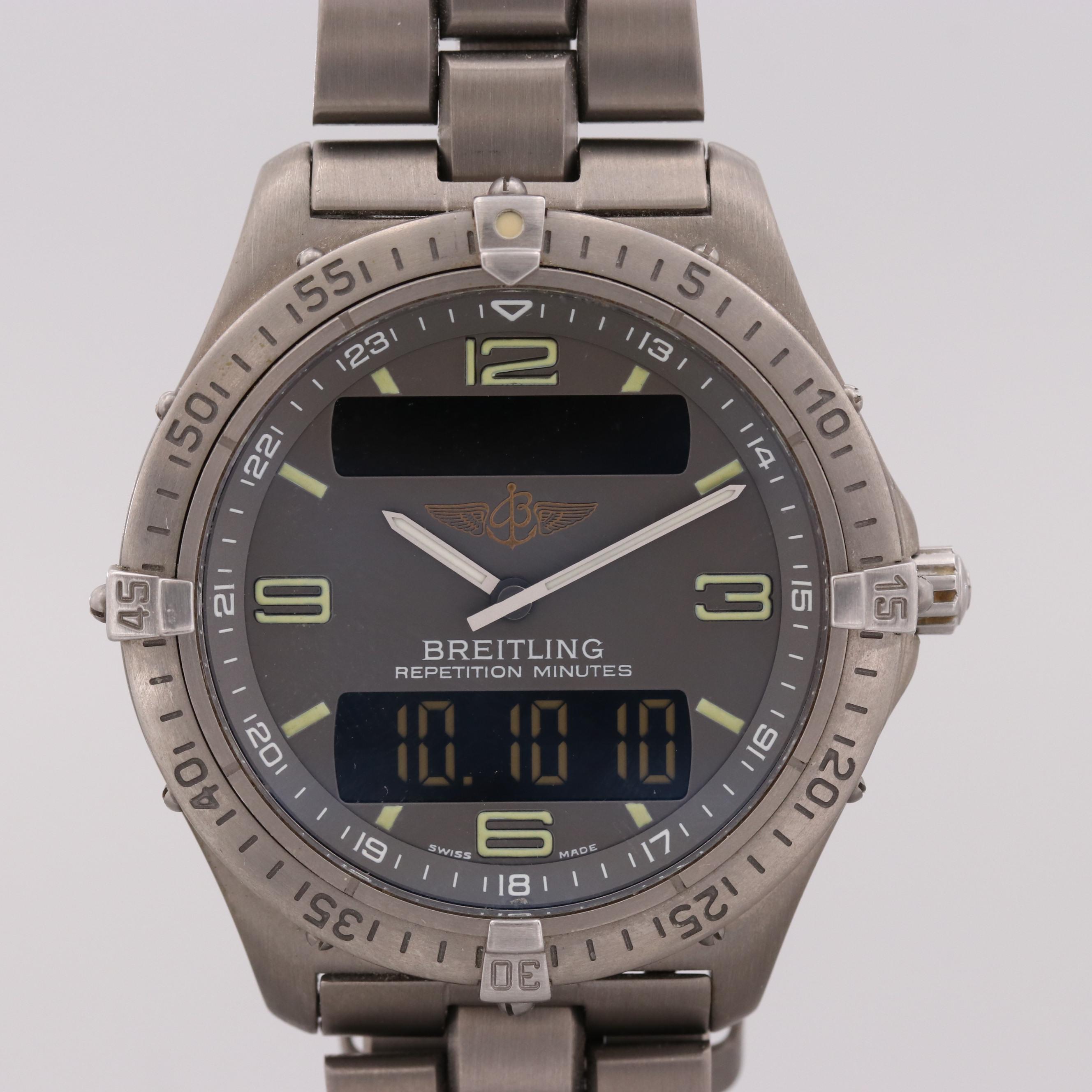 Breitling Aerospace Titanium Analog/Digital Quartz Wristwatch EBTH