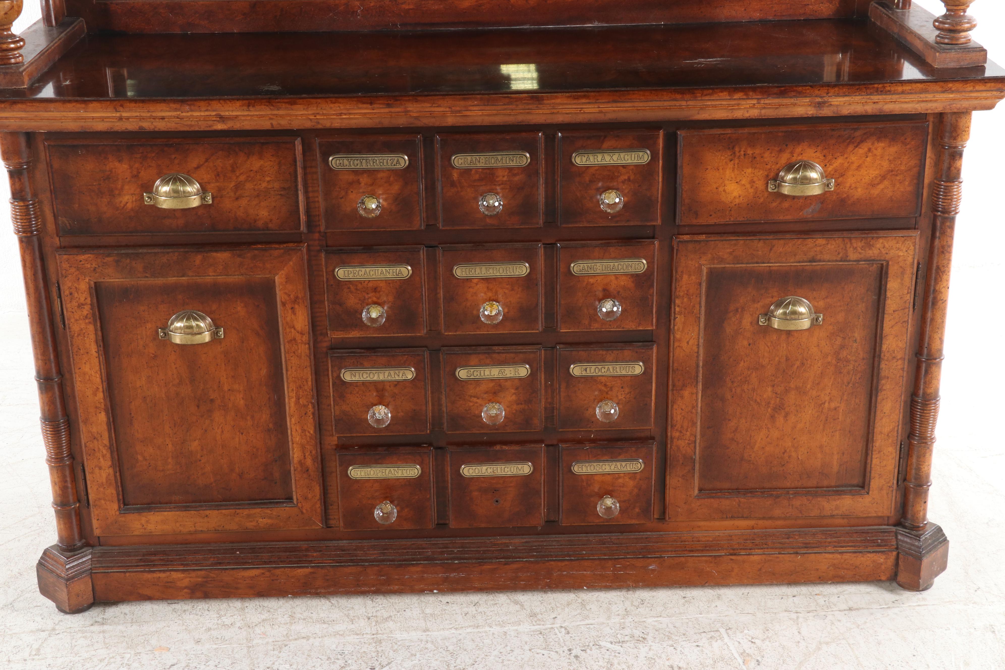 Pulaski Furniture Corporation Wooden ApothecaryStyle Illuminated China