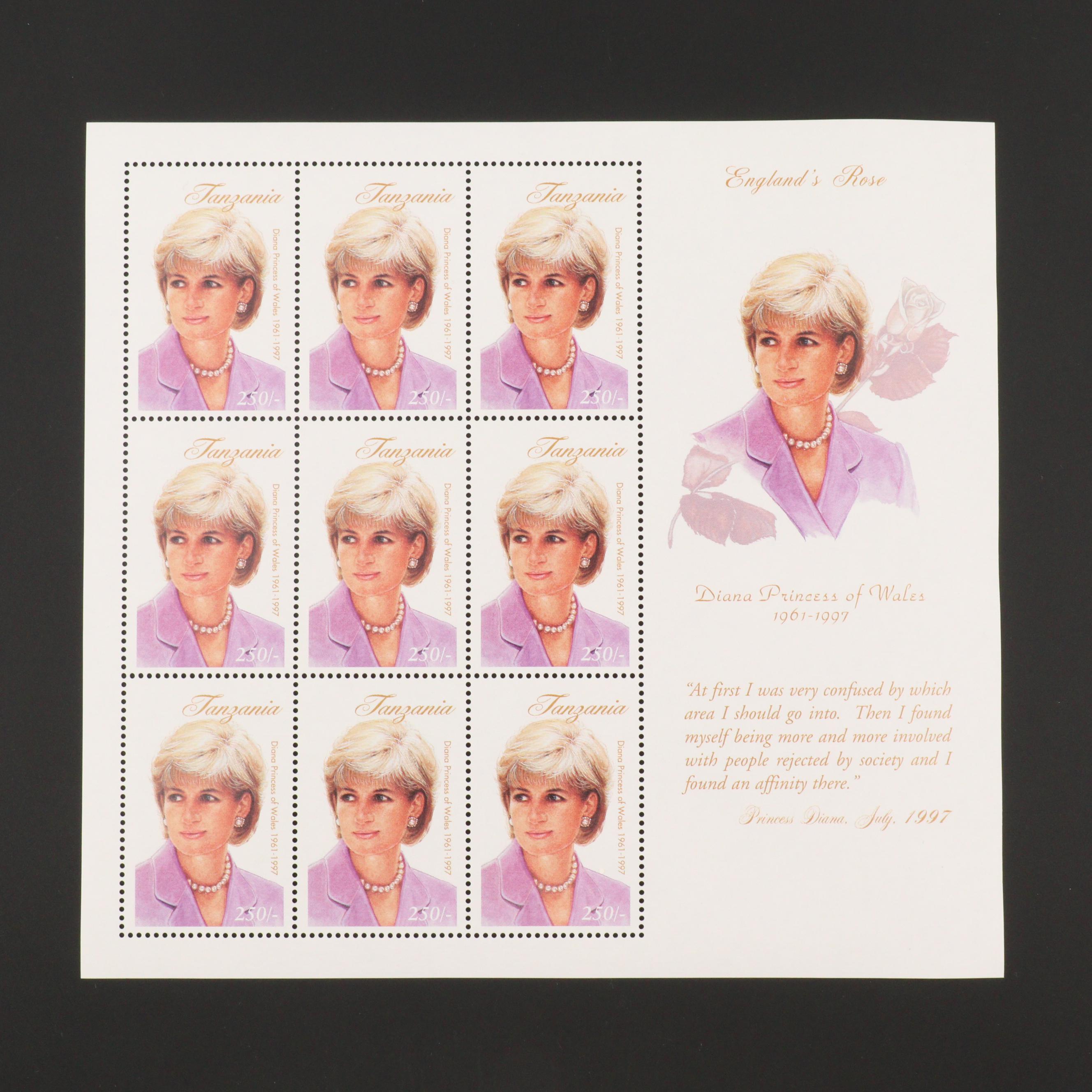 Princess Diana Stamp Collection | EBTH