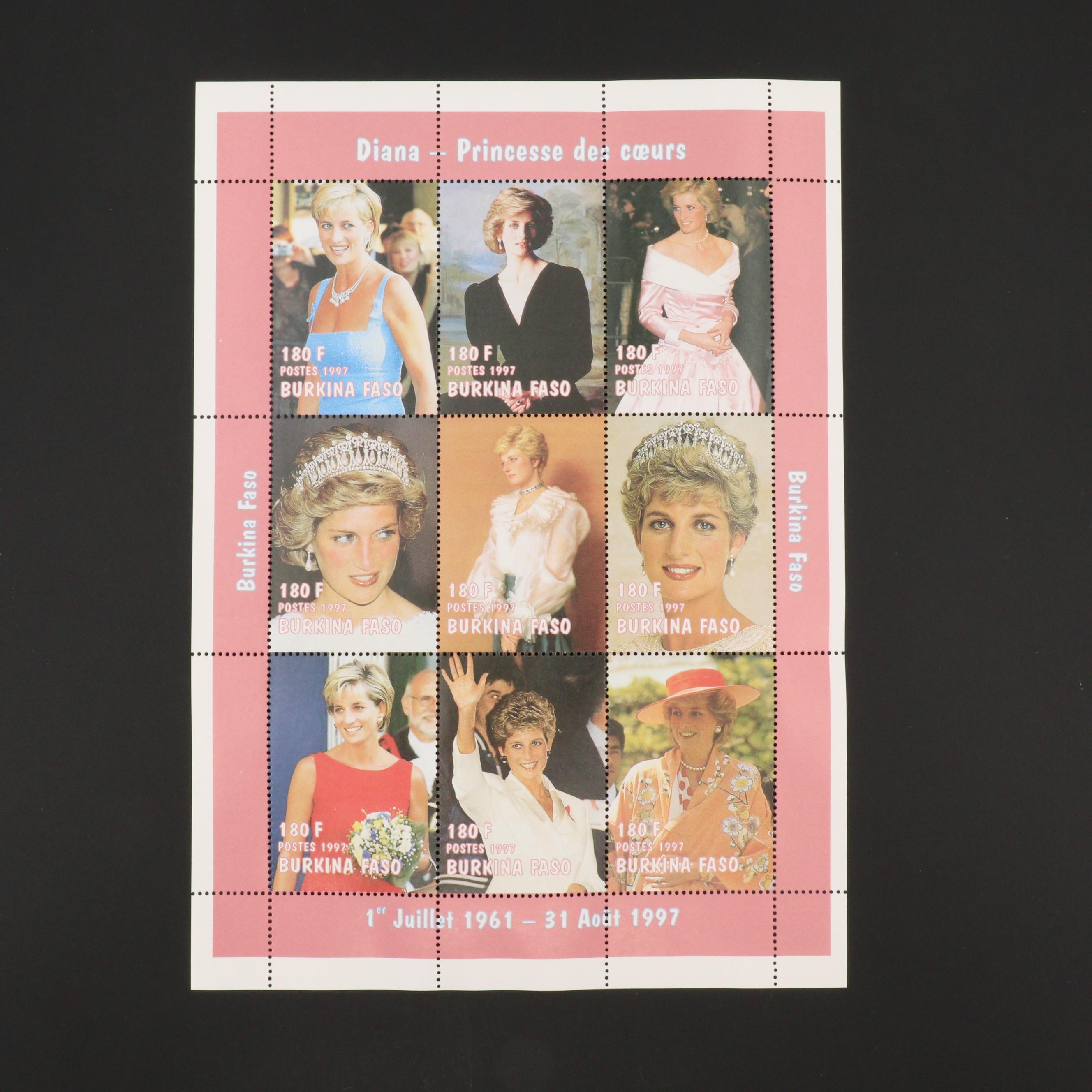 Princess Diana Stamp Collection EBTH
