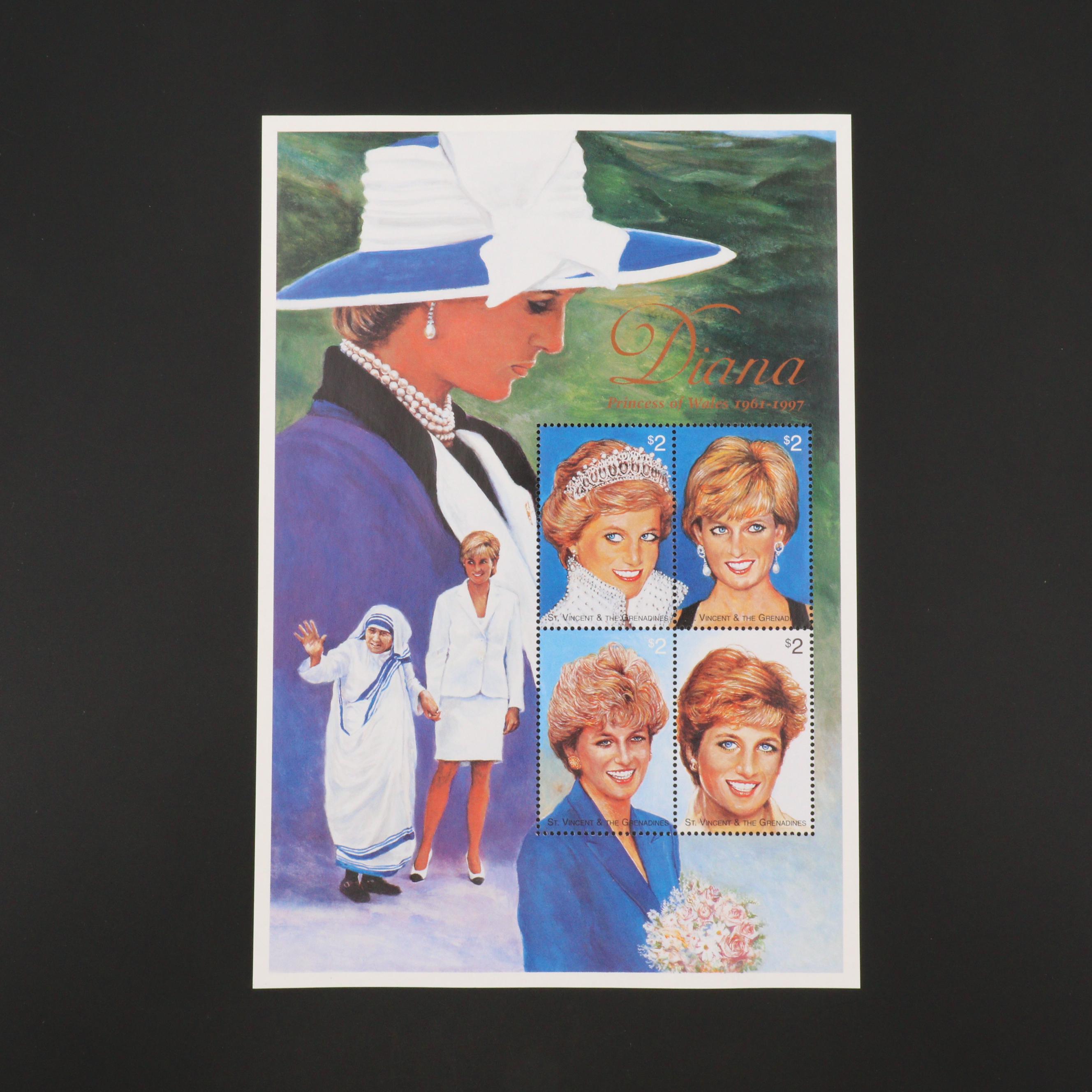 Princess Diana Stamp Collection EBTH