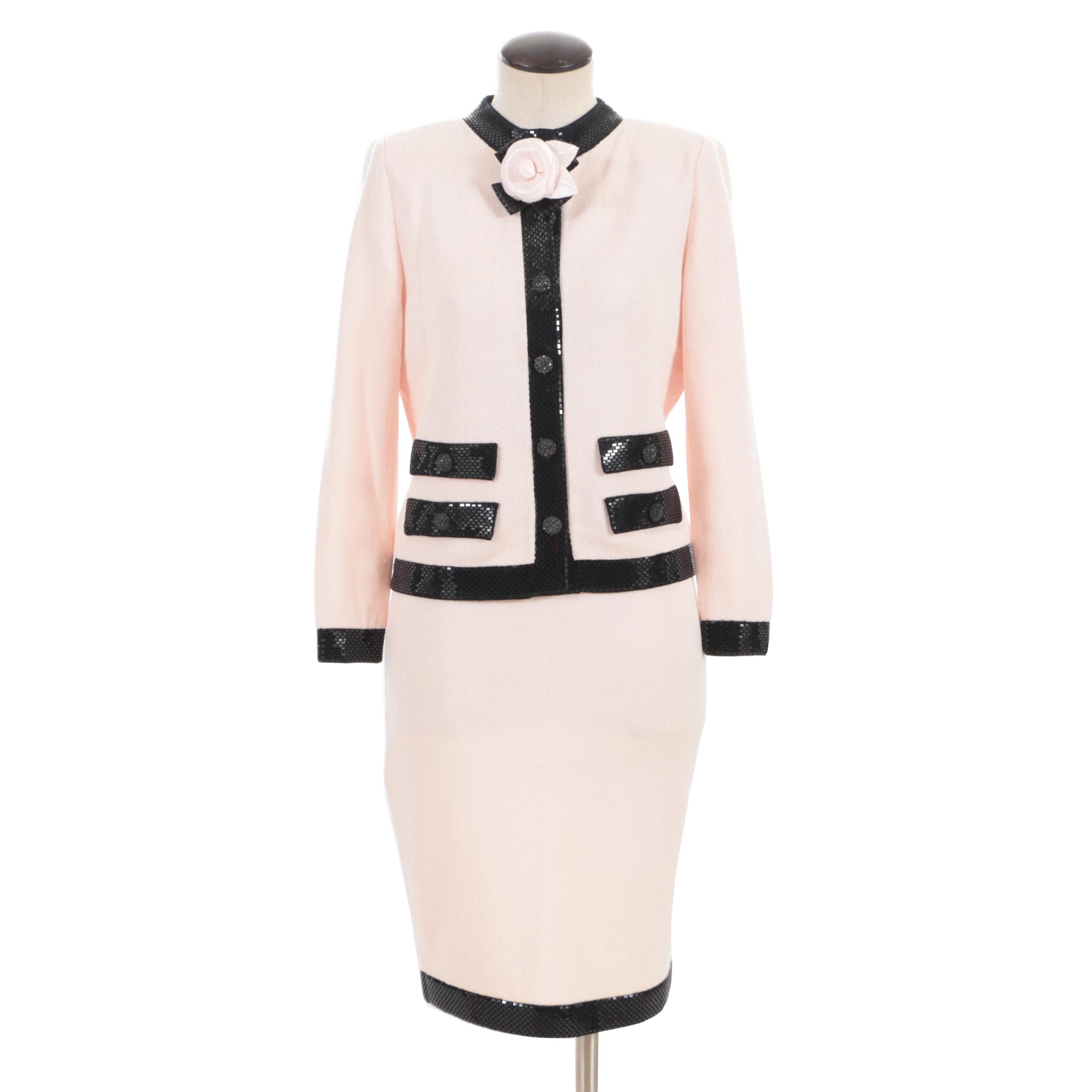 st john evening skirt suit