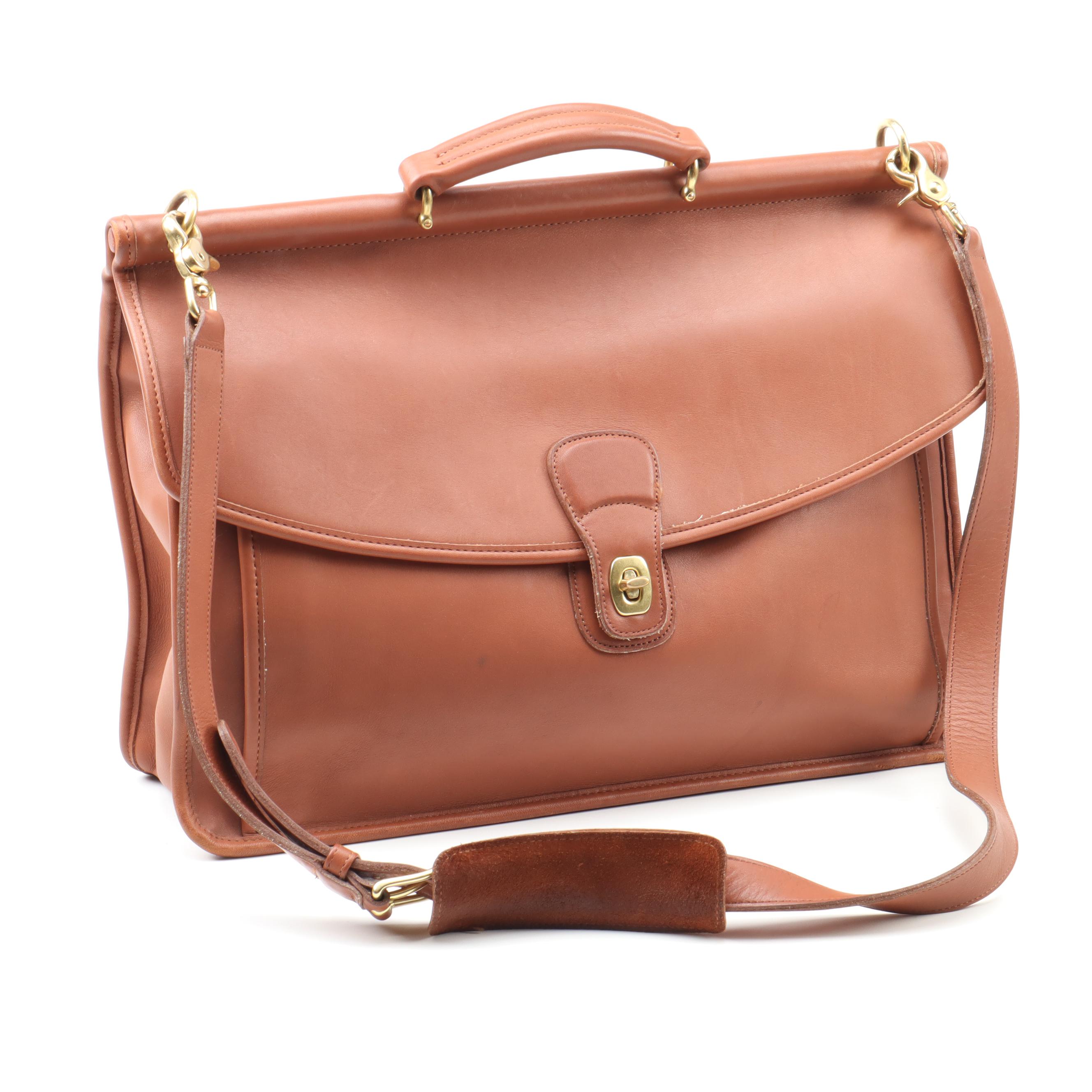 Coach Beekman Leather Briefcase Messenger Bag, Vintage EBTH