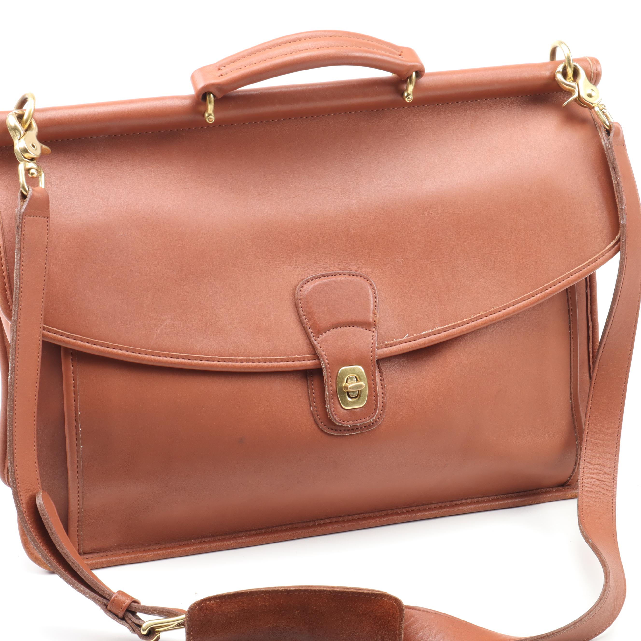 Coach Beekman Leather Briefcase Messenger Bag, Vintage EBTH
