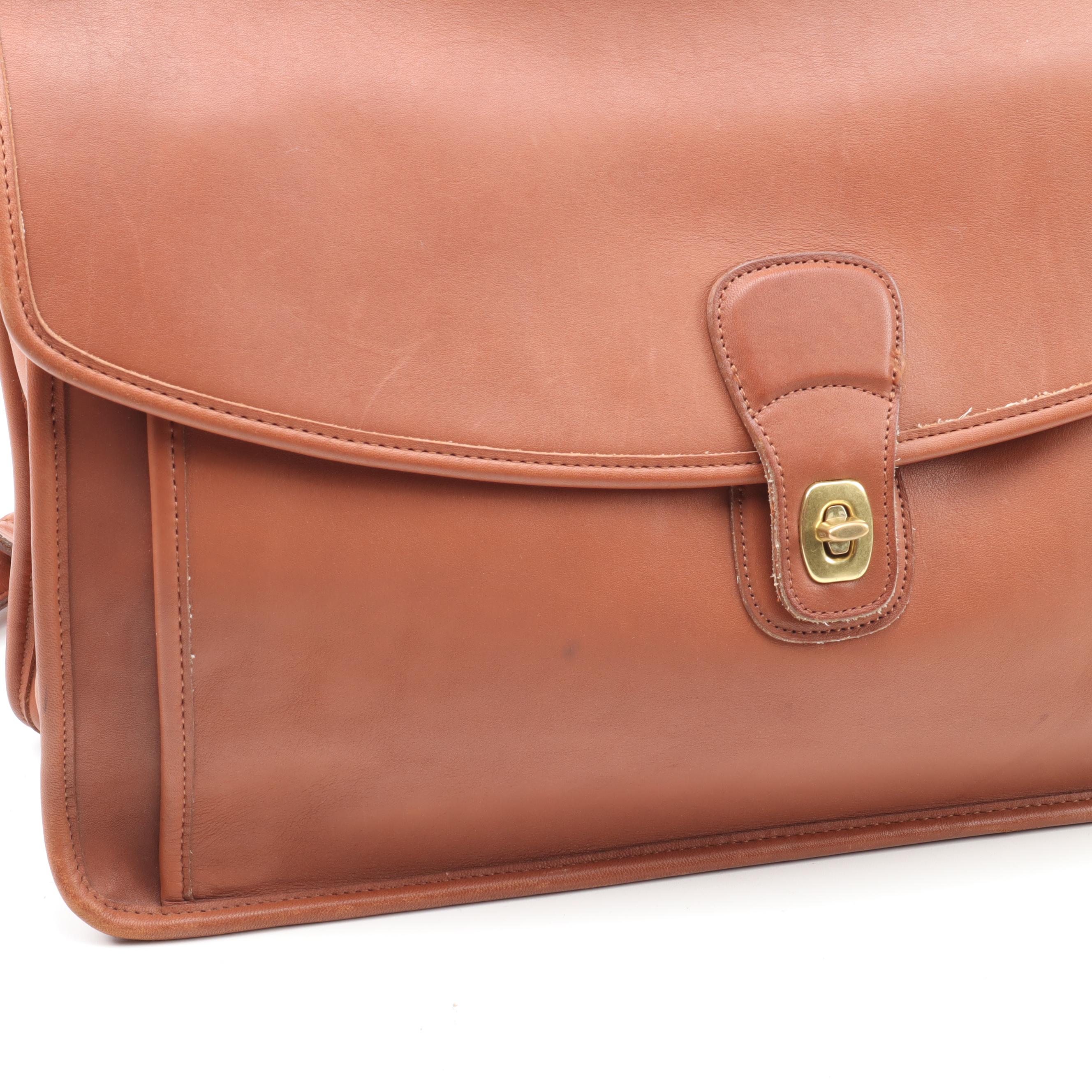 Coach Beekman Leather Briefcase Messenger Bag, Vintage EBTH