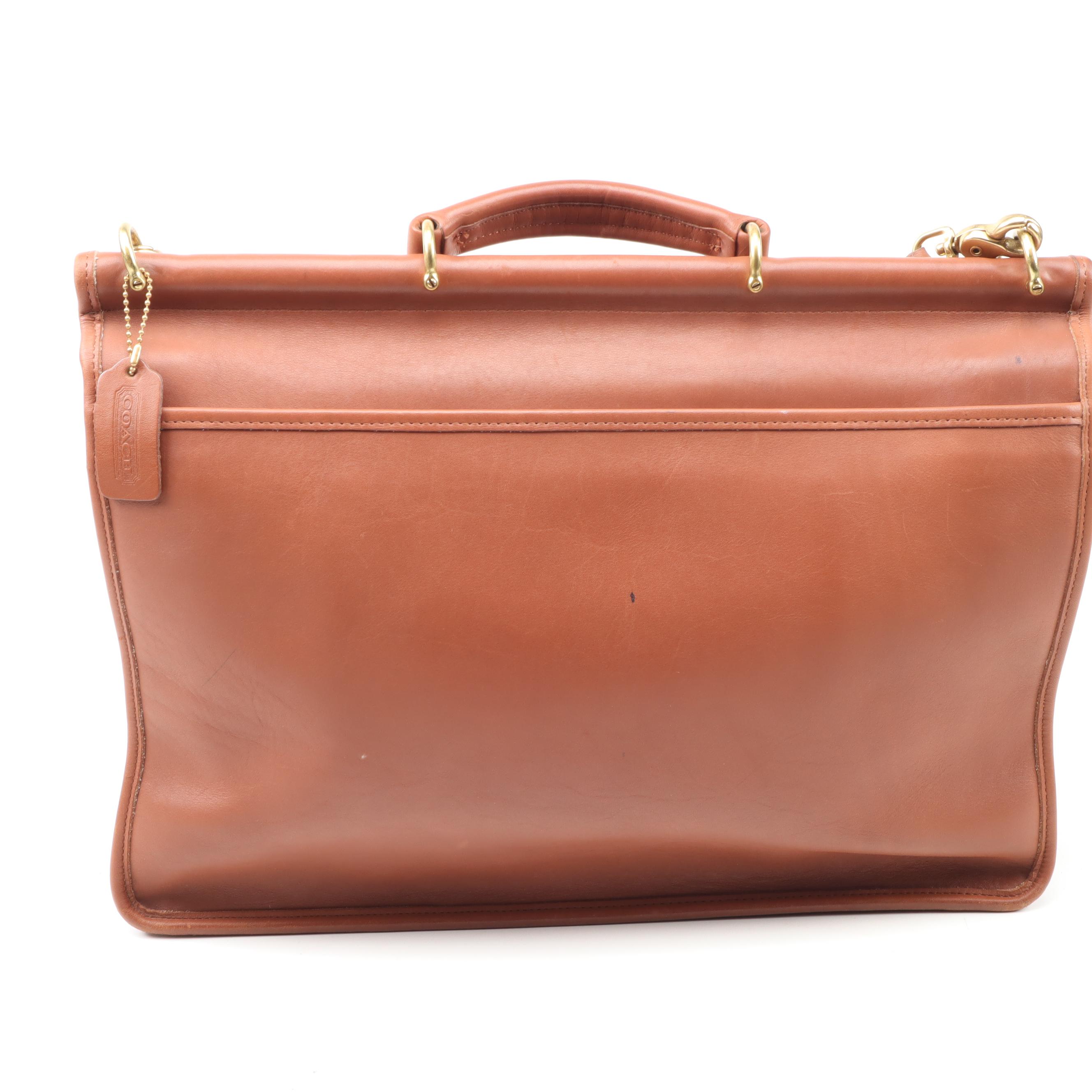 Coach Beekman Leather Briefcase Messenger Bag, Vintage EBTH