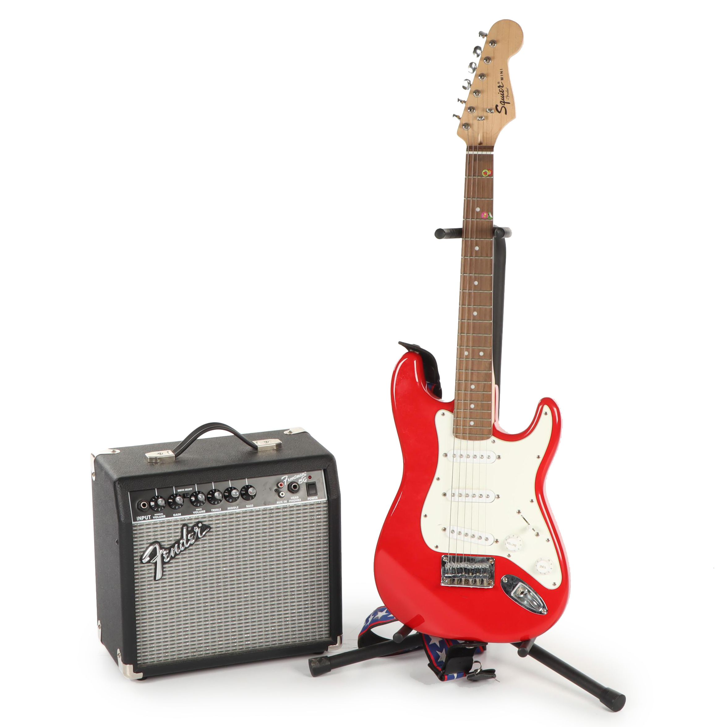 Fender Squier Mini Electric Guitar Set with Frontman Amplifier and
