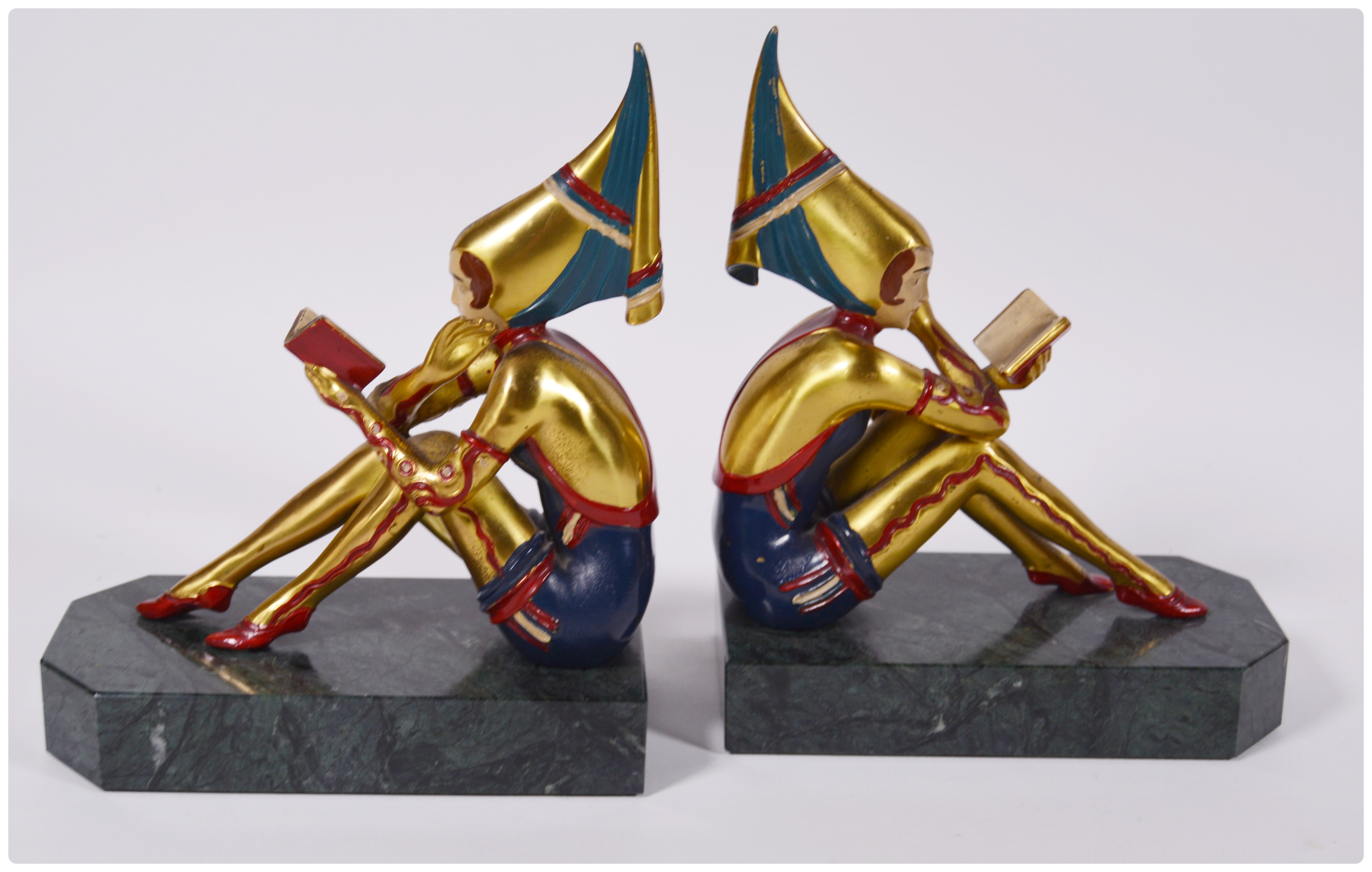 Art Deco Style "Pixie" Bookends After Gerdago EBTH