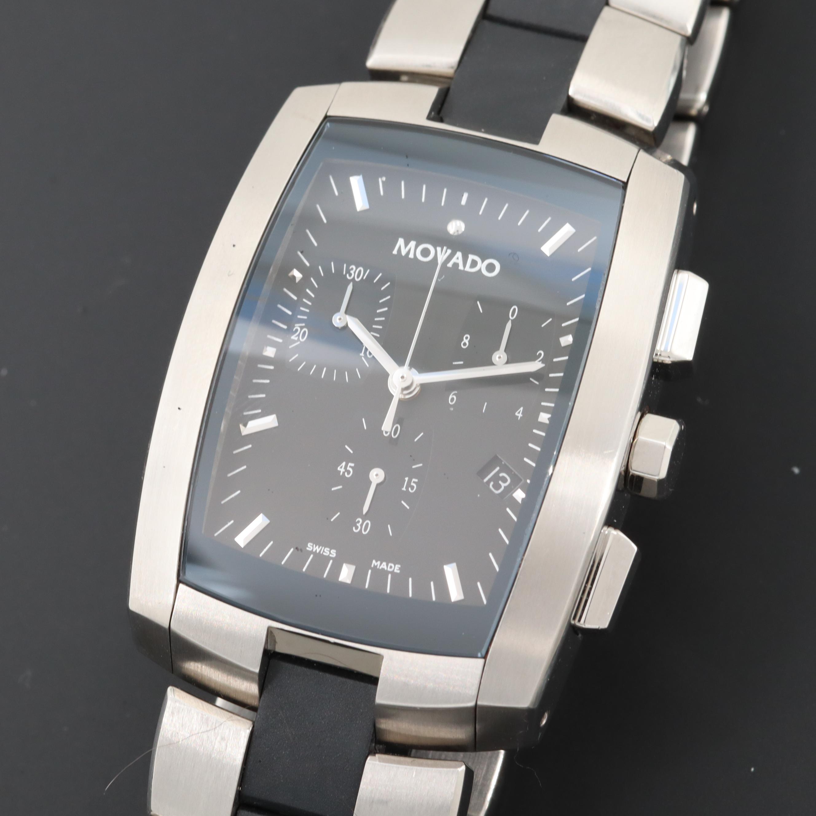 Movado Eliro Stainless Steel Quartz Chronograph Wristwatch | EBTH