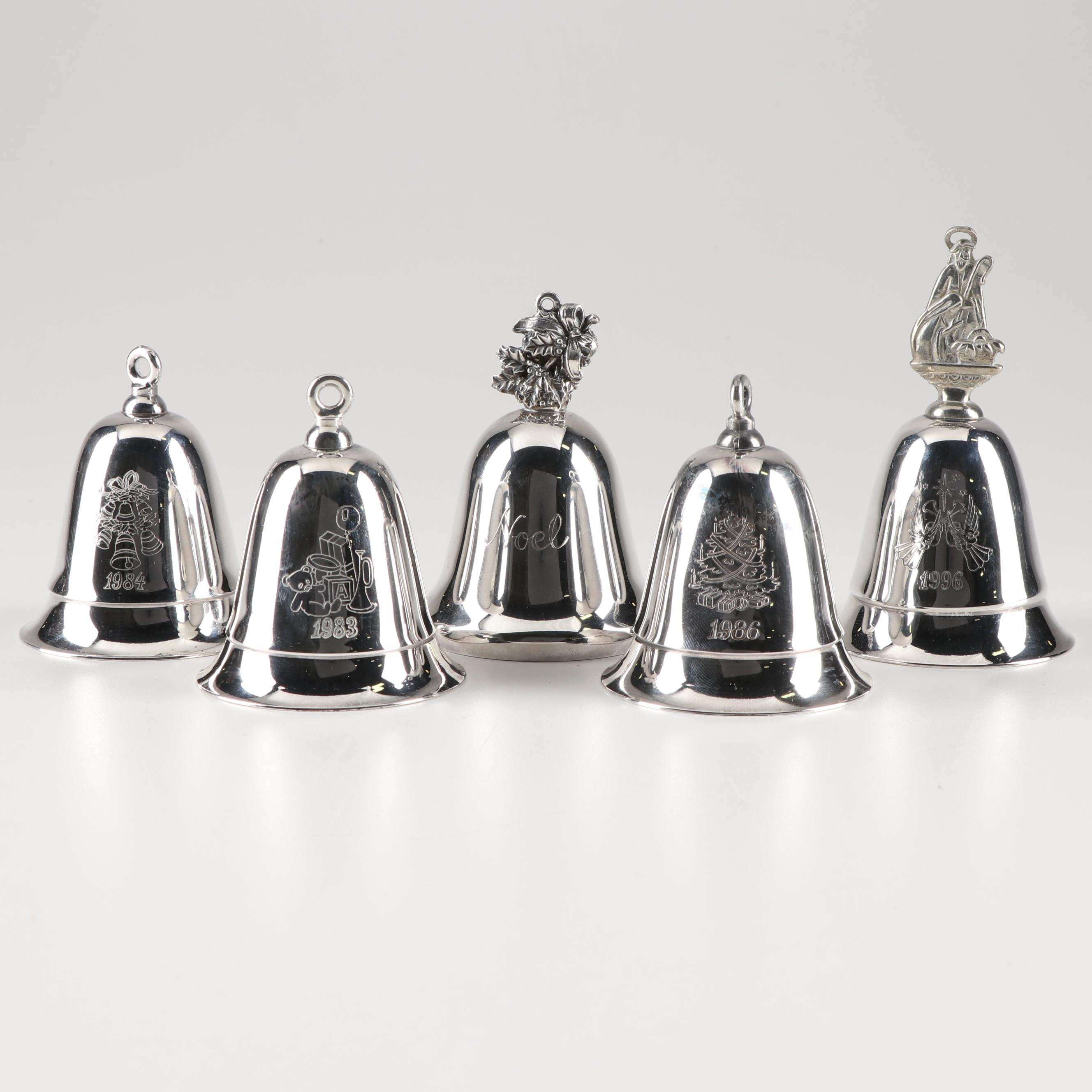 Silver Plated Christmas Bell Music Boxes Including Reed & Barton and Kirk Stieff  EBTH