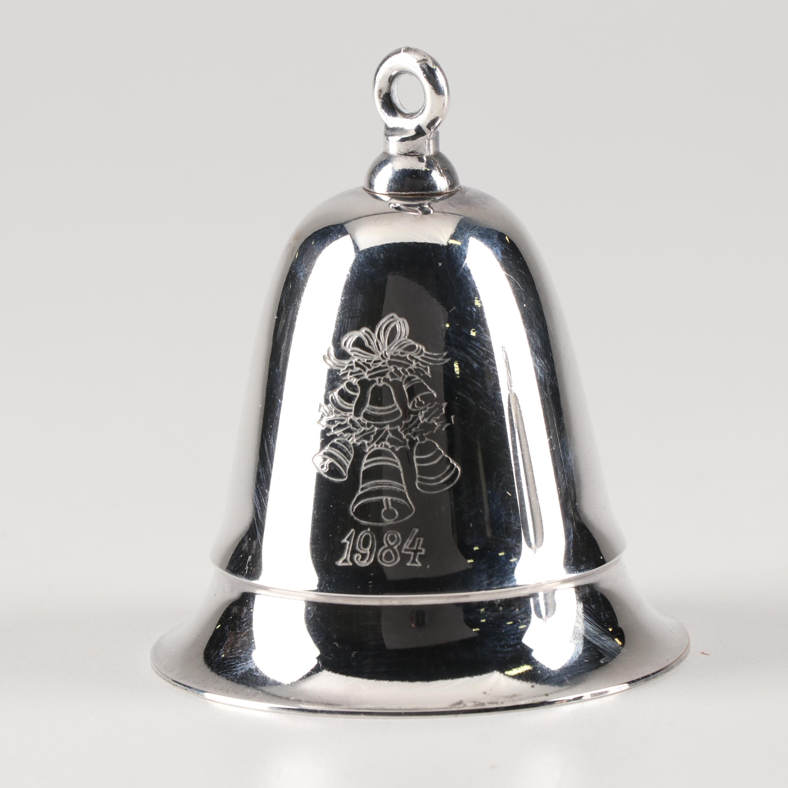 Silver Plated Christmas Bell Music Boxes Including Reed & Barton and