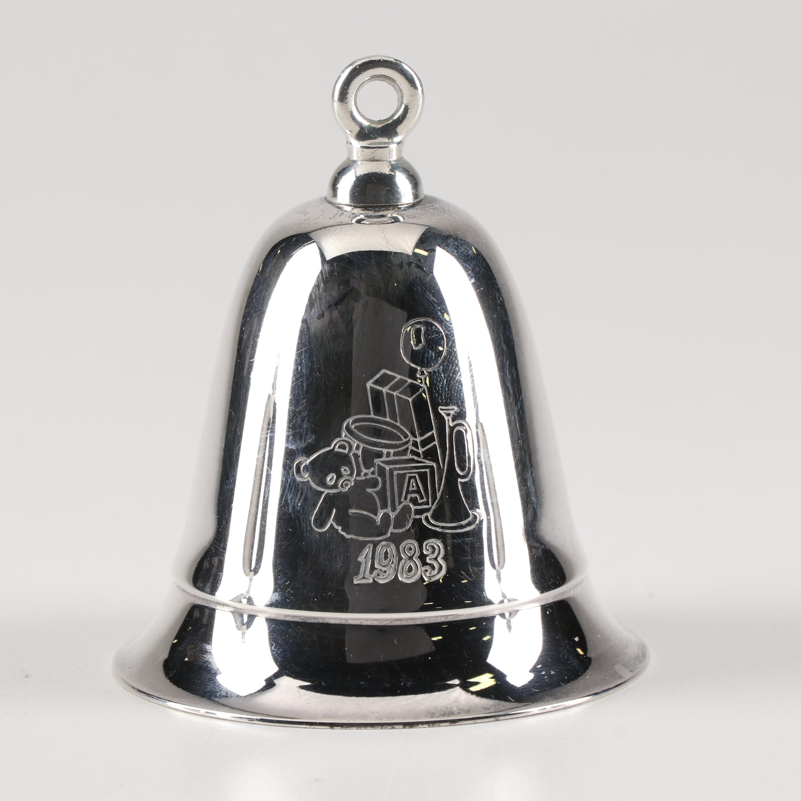 Silver Plated Christmas Bell Music Boxes Including Reed & Barton and