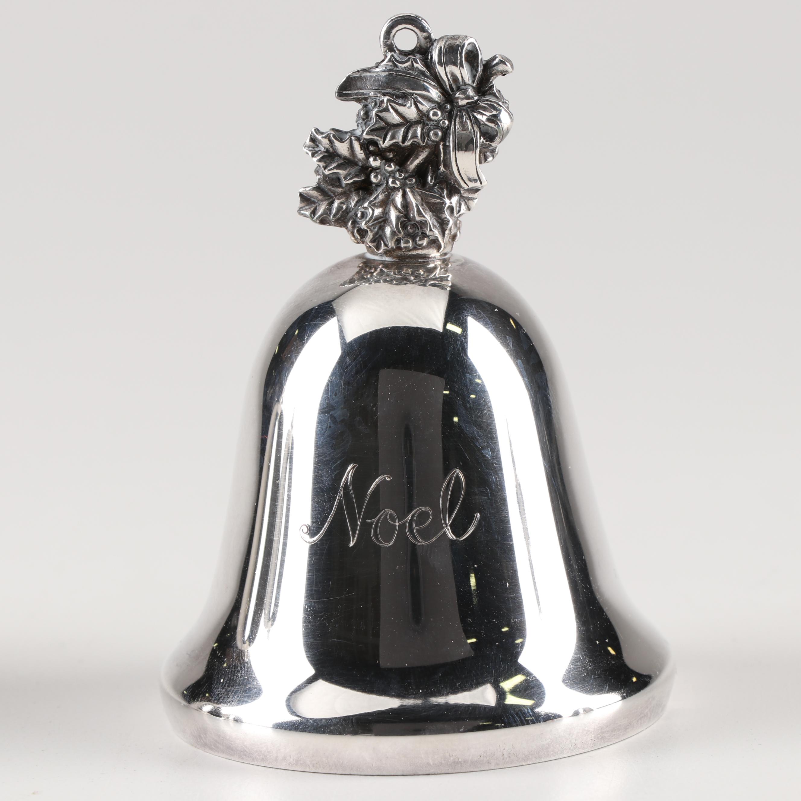 Silver Plated Christmas Bell Music Boxes Including Reed & Barton and