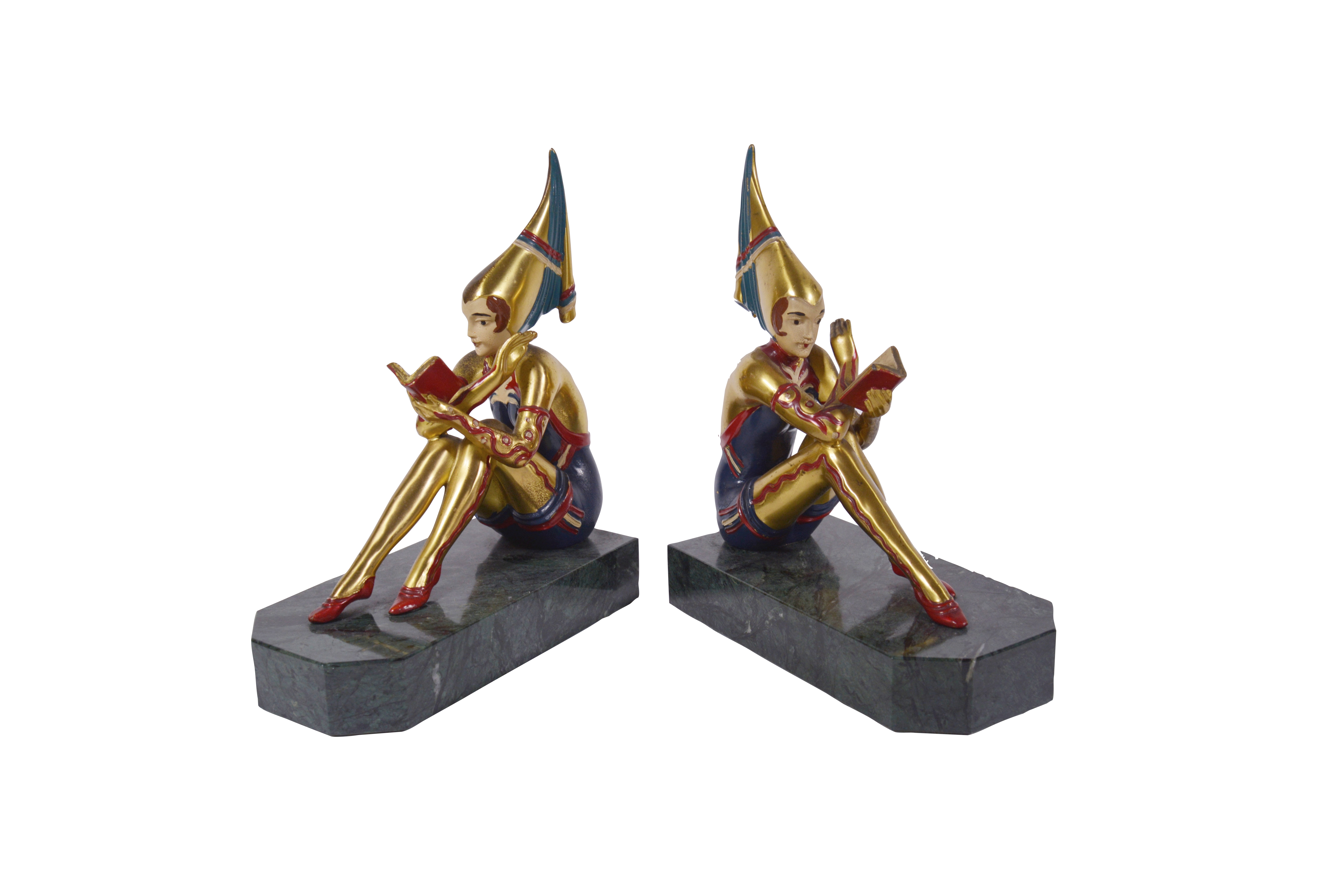 Art Deco Style "Pixie" Bookends After Gerdago EBTH
