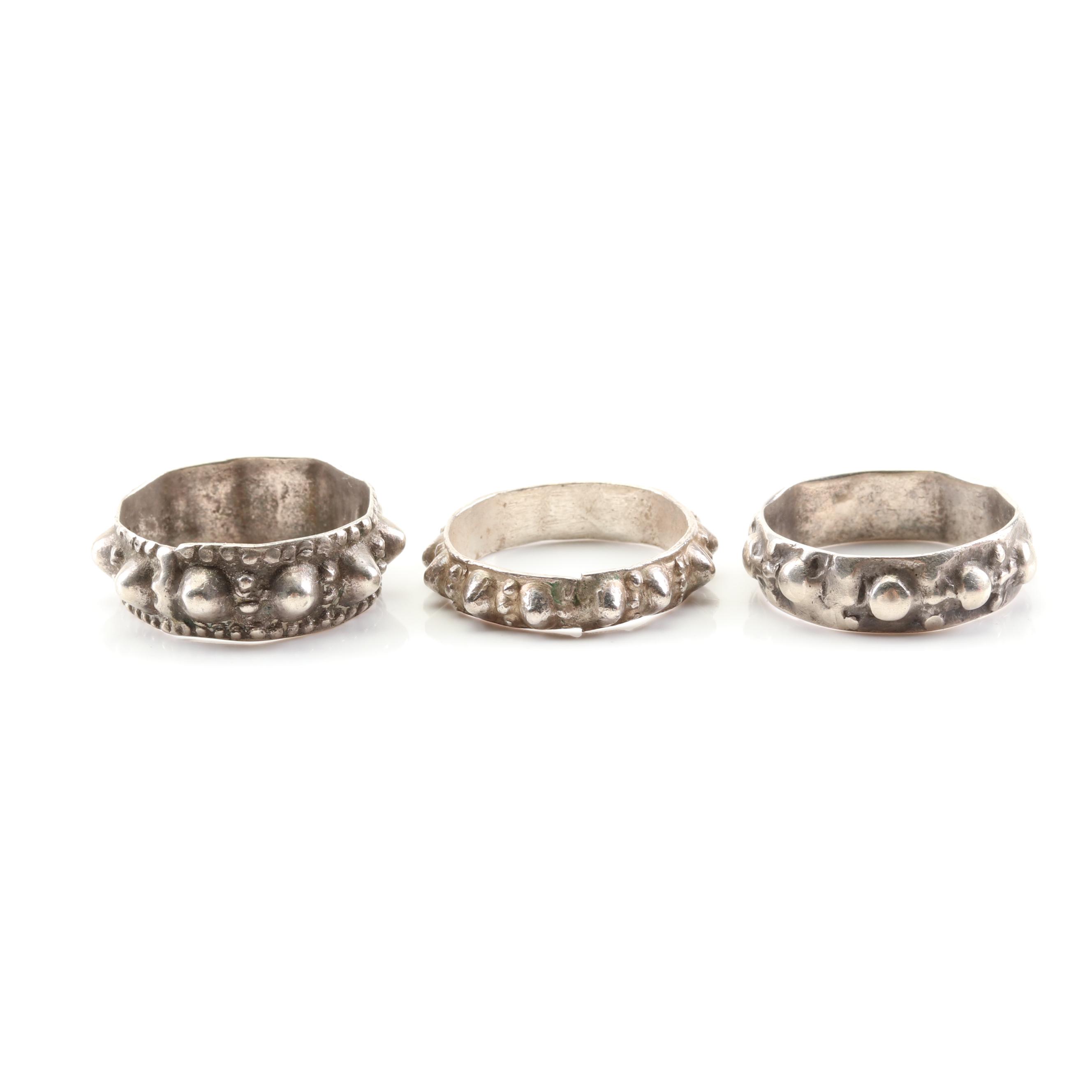 Vintage Omani and Ibri Style Sterling Silver Rings EBTH