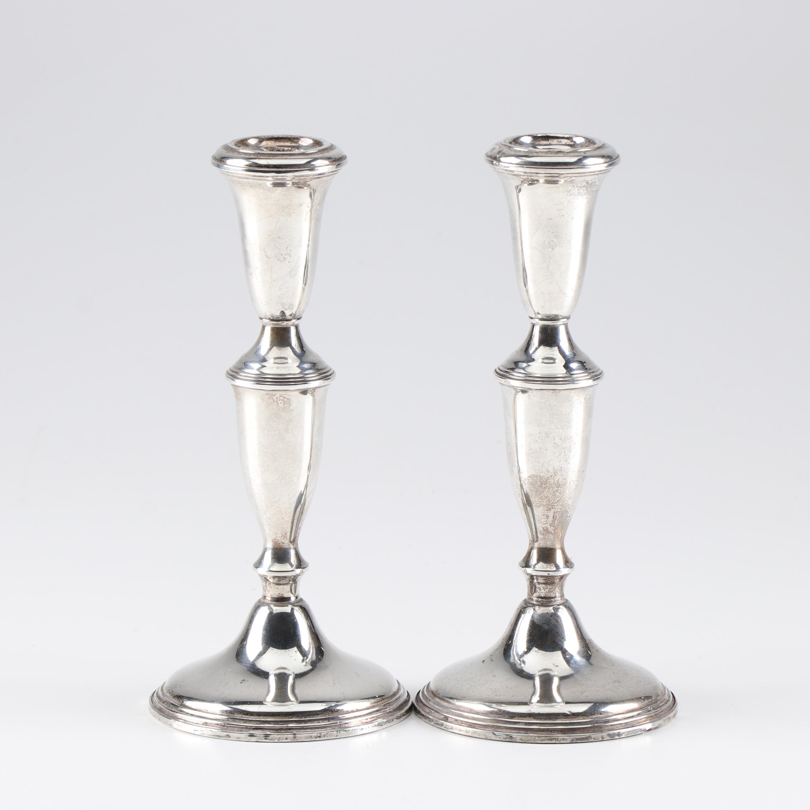 Empire Sterling Silver Weighted Candlesticks EBTH