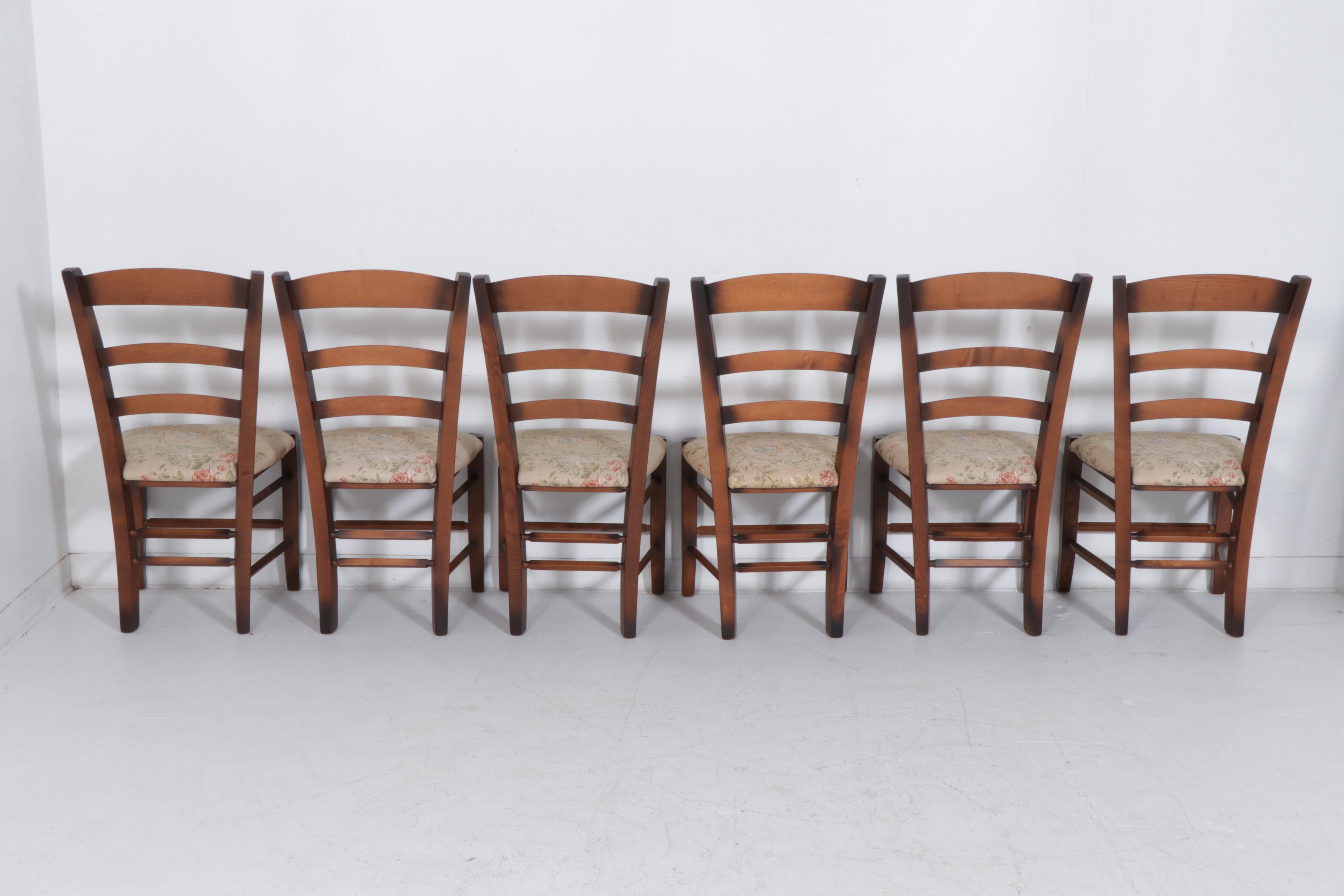 Hickory Chair Wood Dining Table with Arhaus Wood and Fabric Chairs EBTH