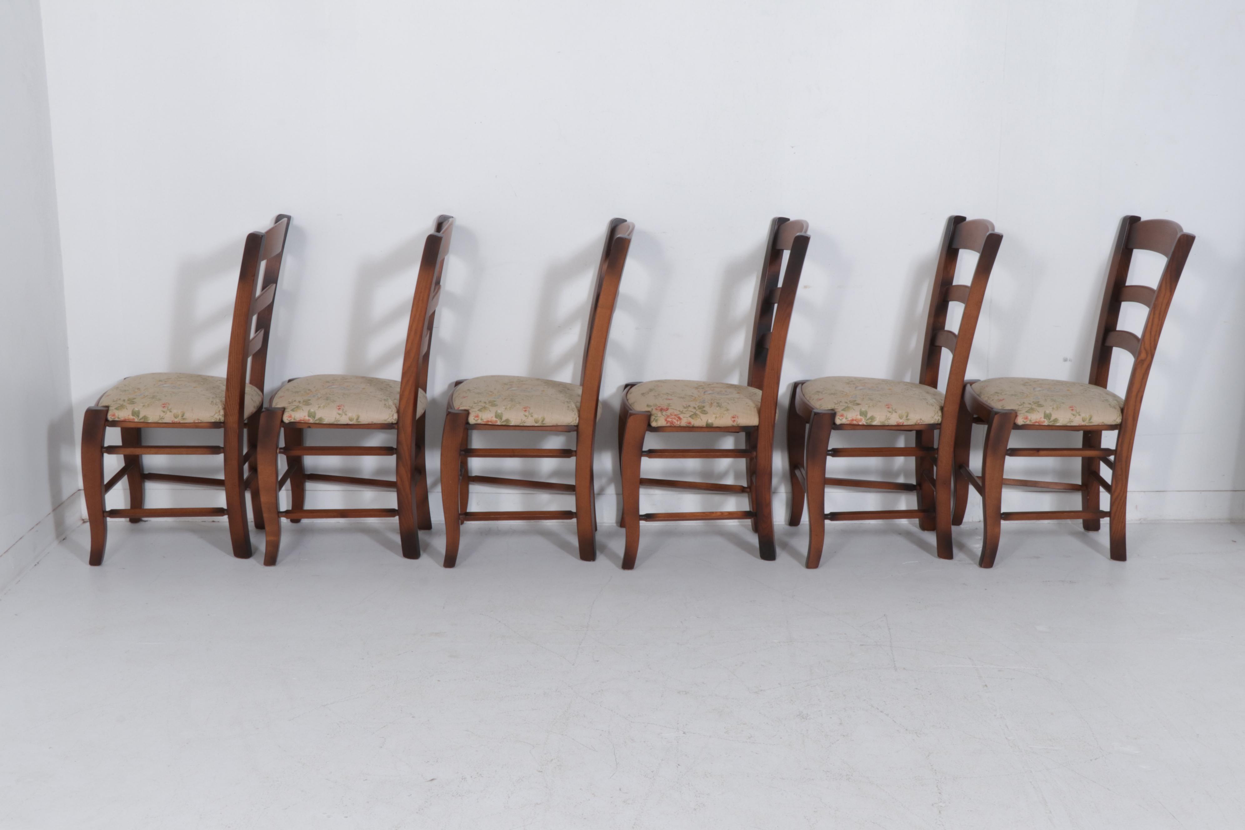 Hickory Chair Wood Dining Table with Arhaus Wood and Fabric Chairs EBTH