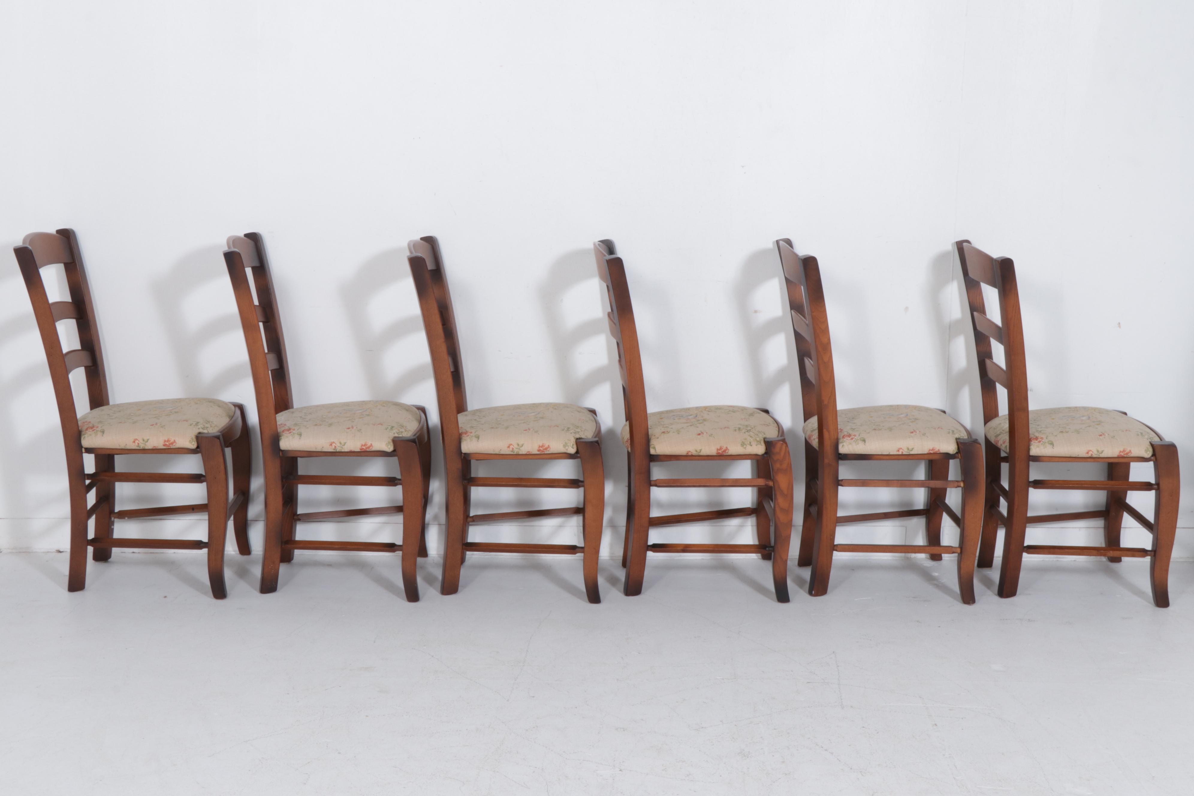 Hickory Chair Wood Dining Table with Arhaus Wood and Fabric Chairs EBTH