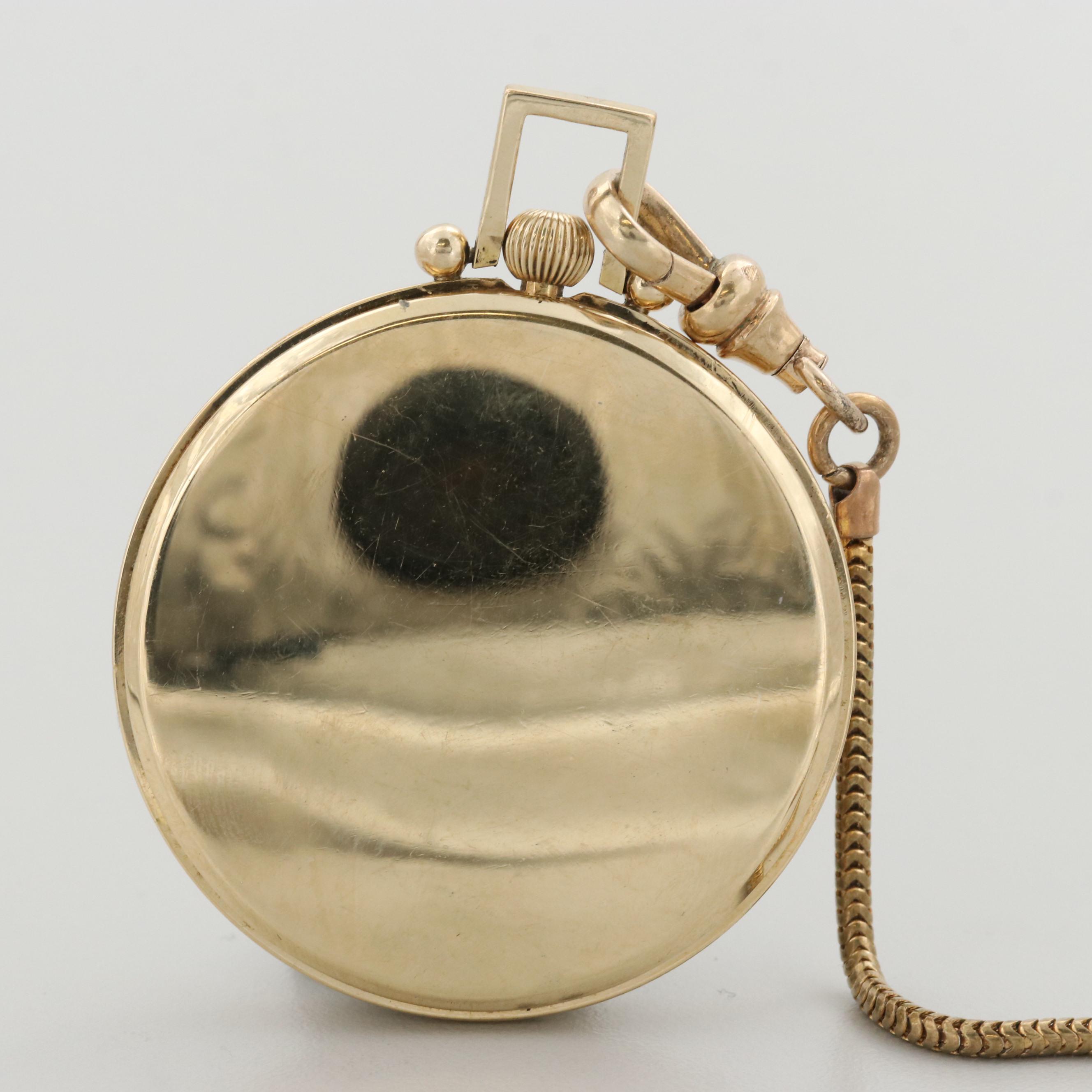 Vintage Lord Elgin 14K Gold Filled Pocket Watch, 1946 EBTH