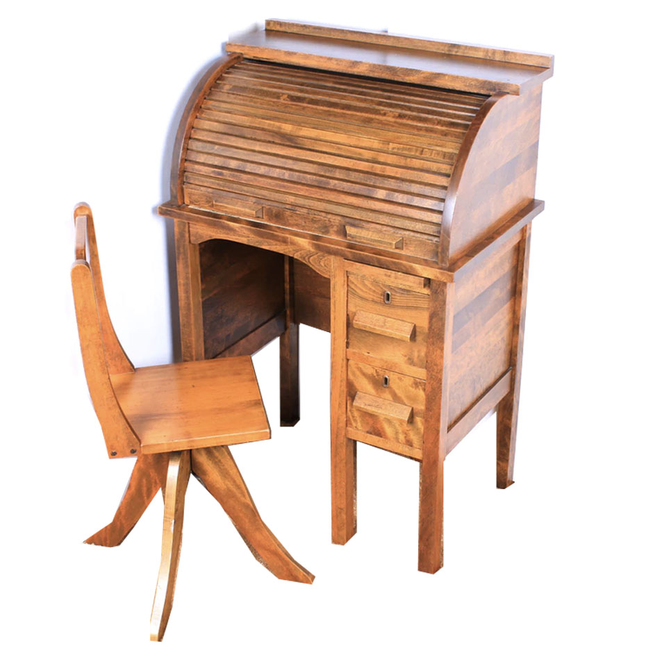 Children S Roll Top Desk And Chair Ebth