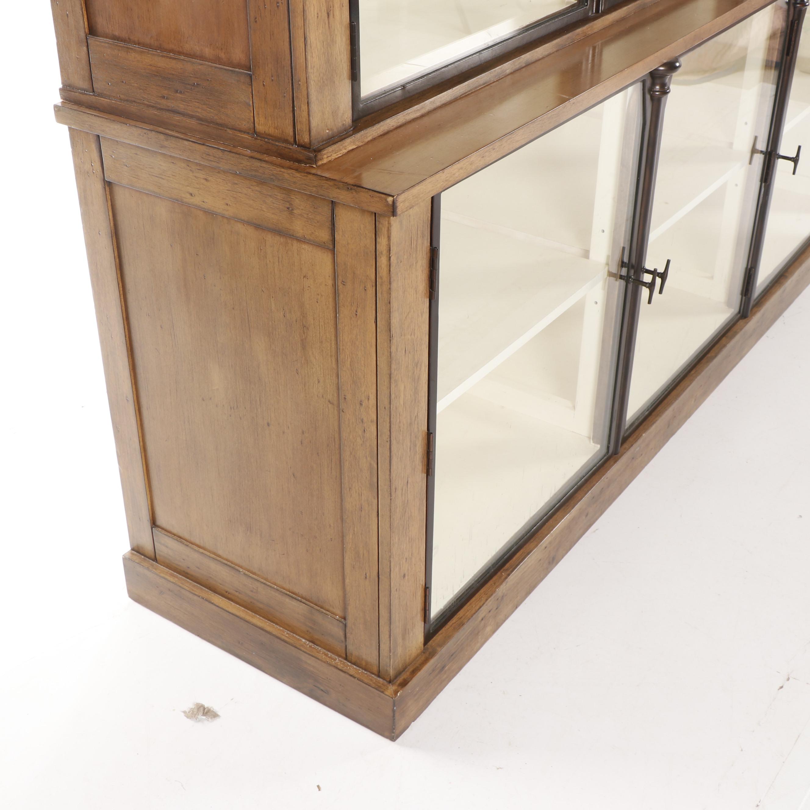 Large Contemporary Wooden Display with Glass Doors EBTH