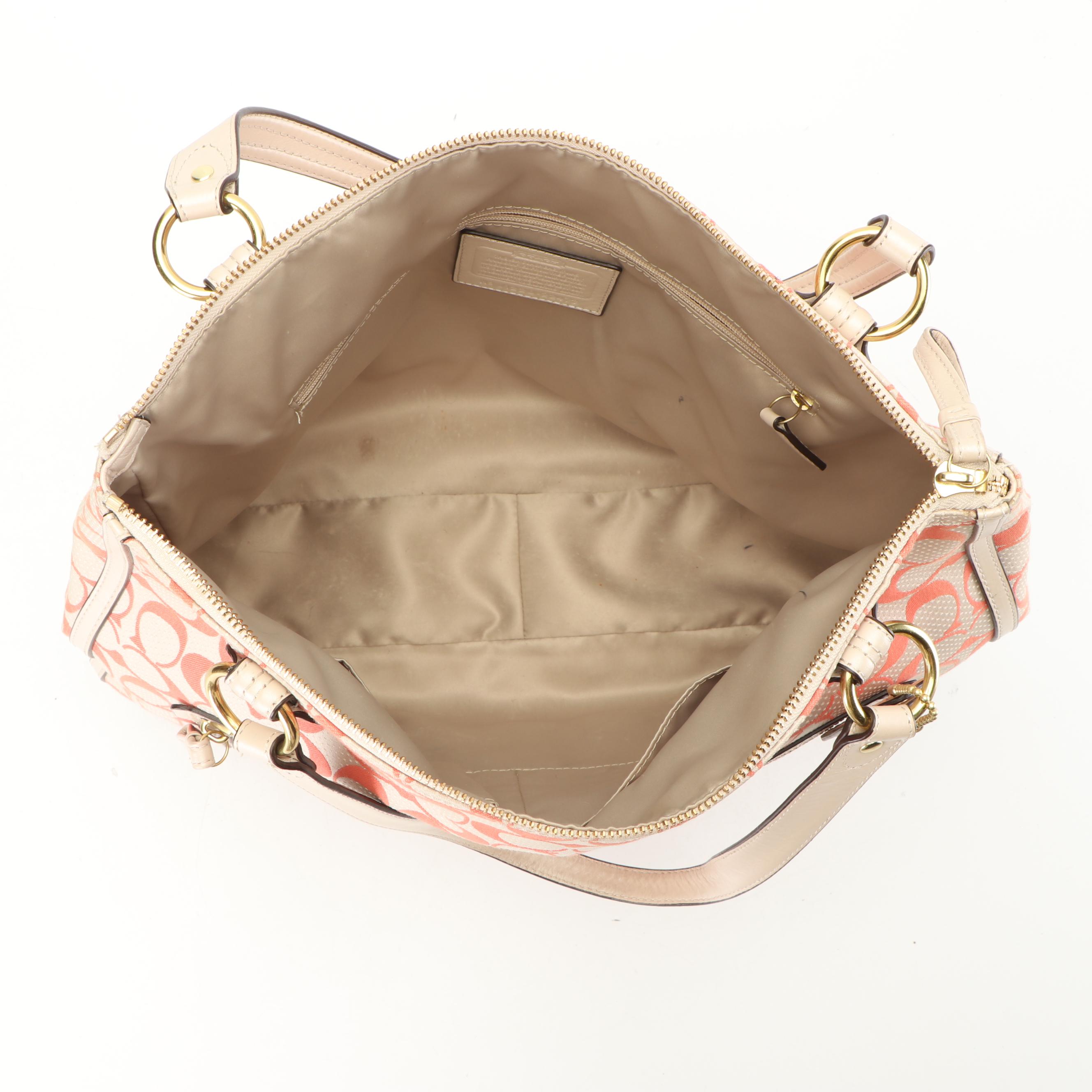 Coach Poppy Hallie Signature Dot Shoulder Bag EBTH