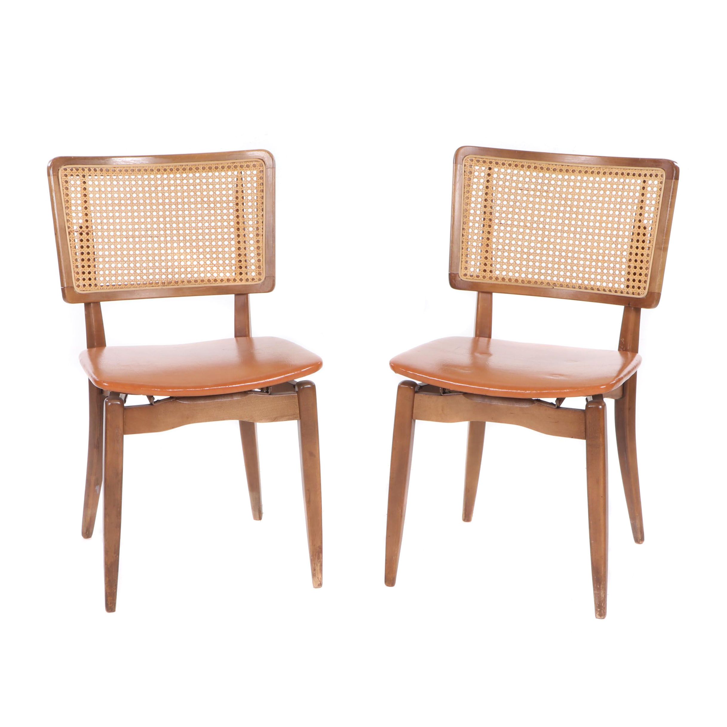 Stakmore CaneBack Folding chairs, Mid20th Century EBTH