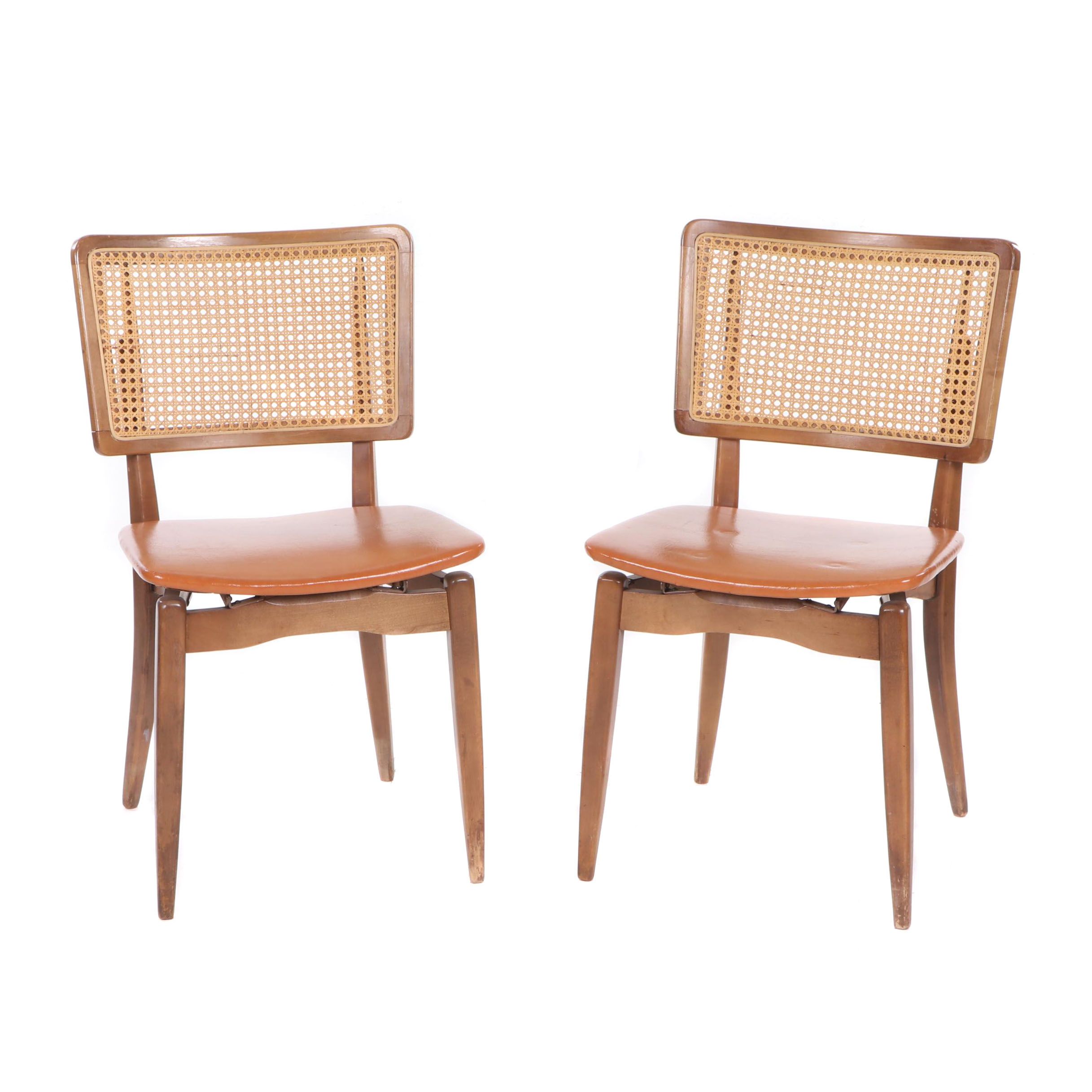 Stakmore Cane Back Folding Chairs Mid 20th Century EBTH   File