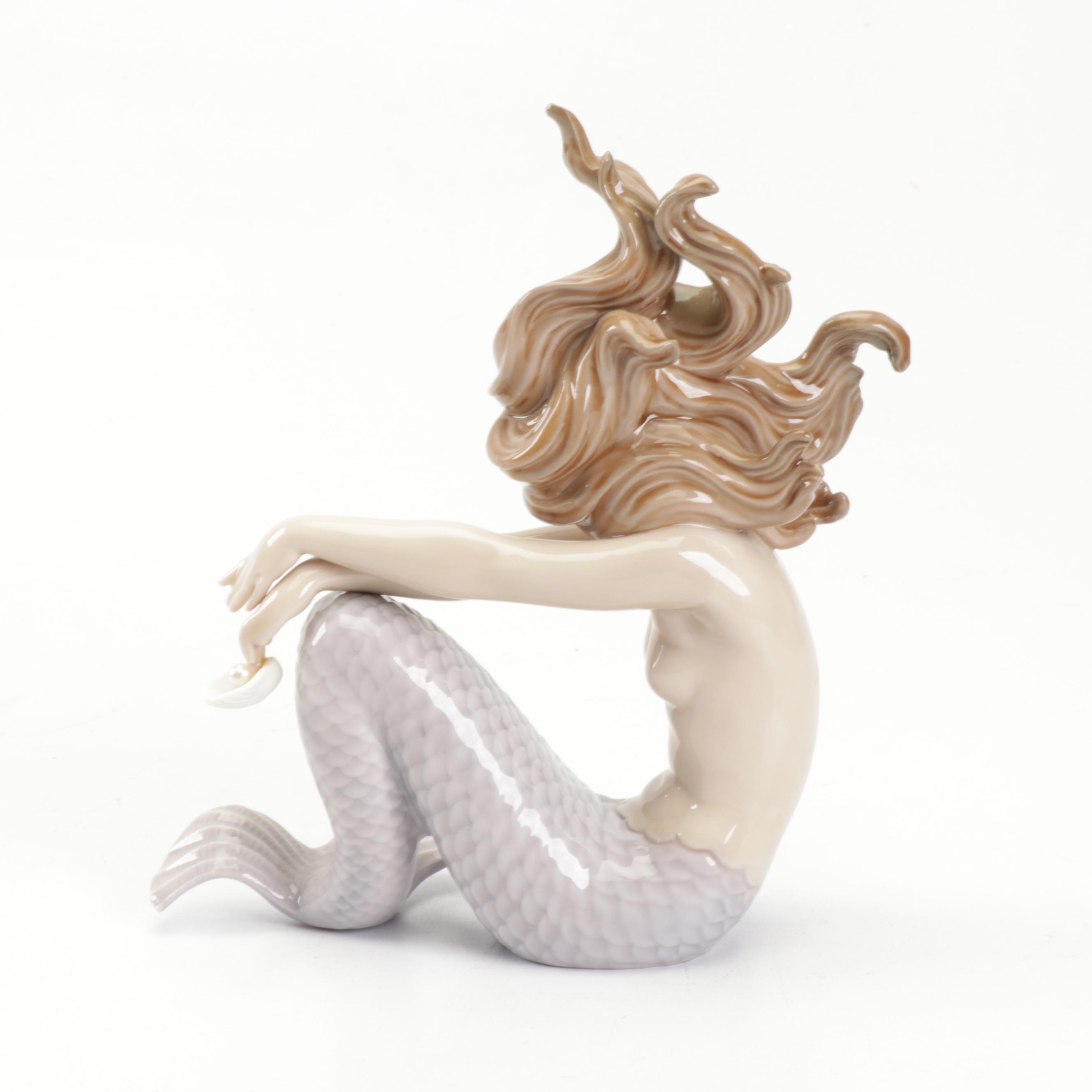 Lladró Porcelain Mermaid Figurine, 1980s EBTH