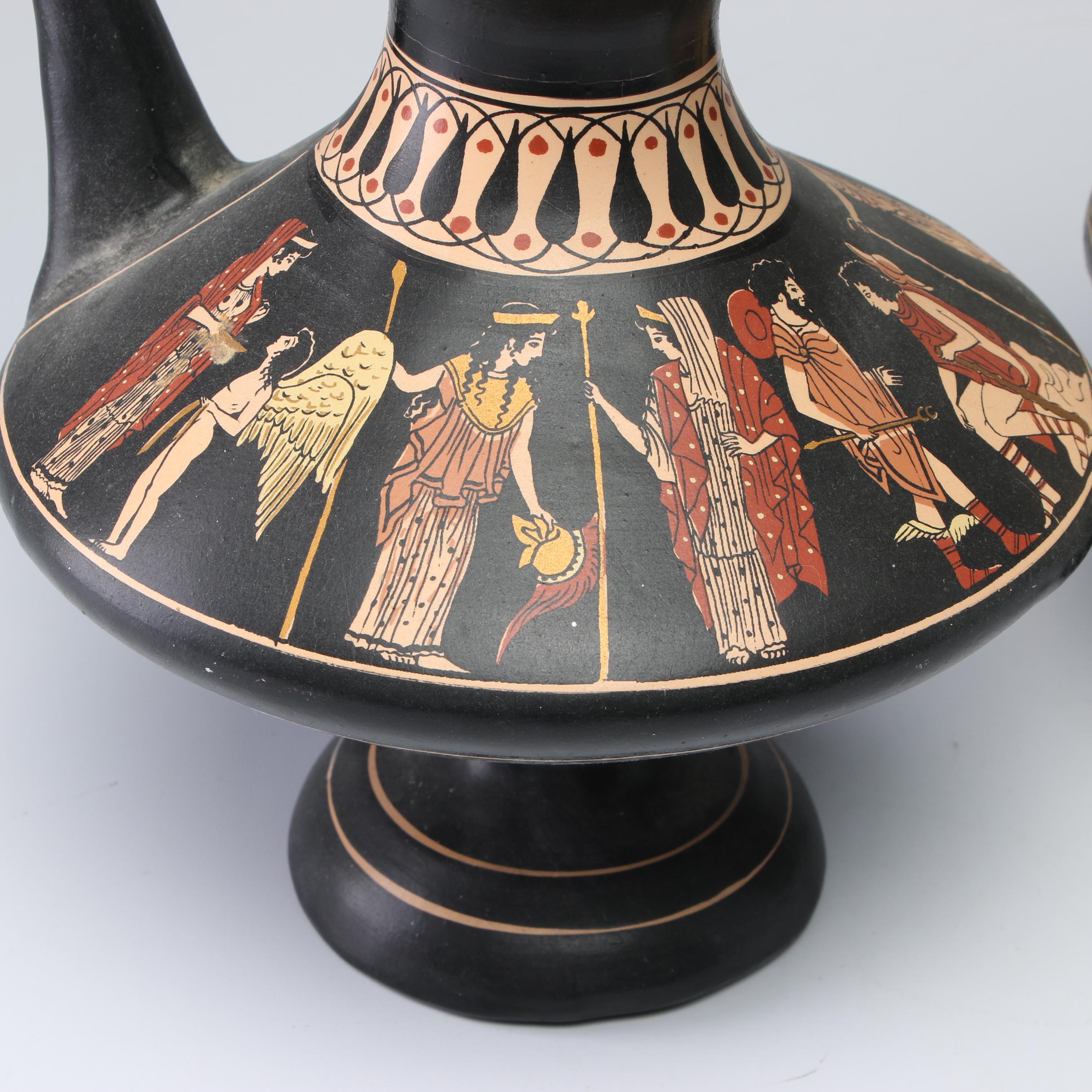 D. Vassilopoulos Greek Pottery Replica Ewers, 1960s EBTH
