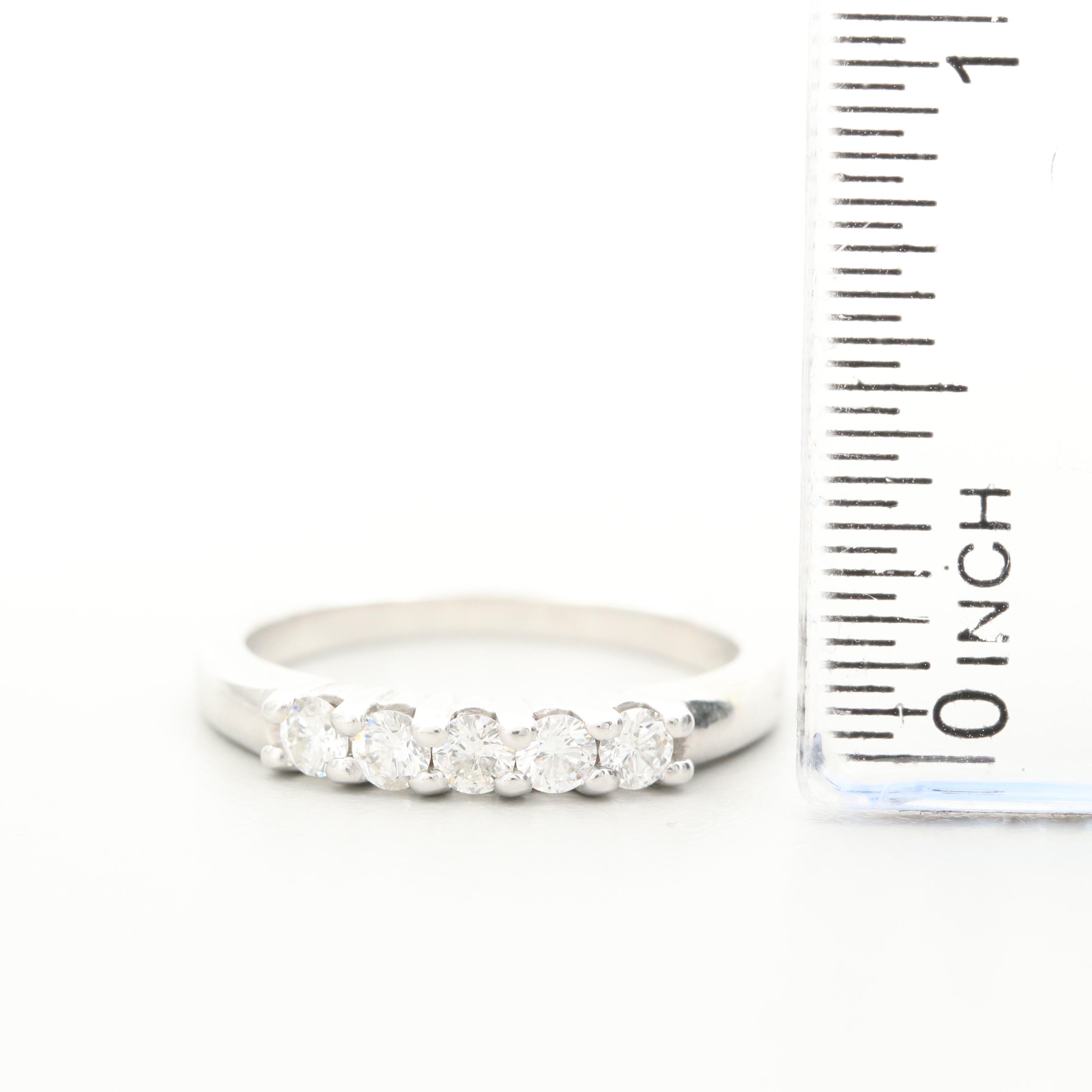 14K White Gold Diamond Ring EBTH