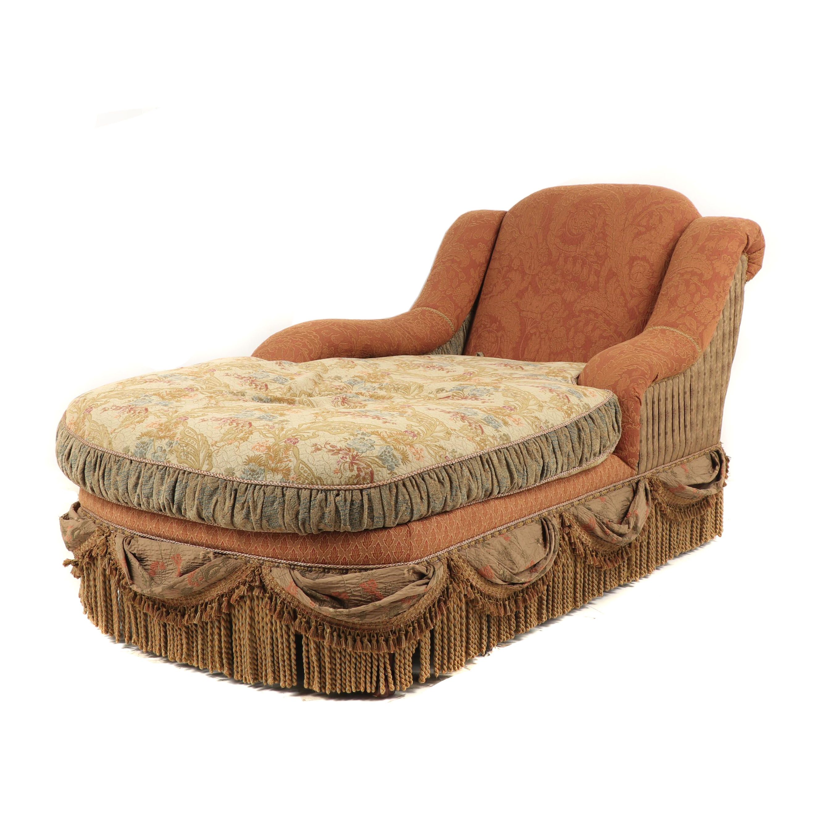 Jeff Zimmerman Collection Custom Upholstered Chaise Lounge Late