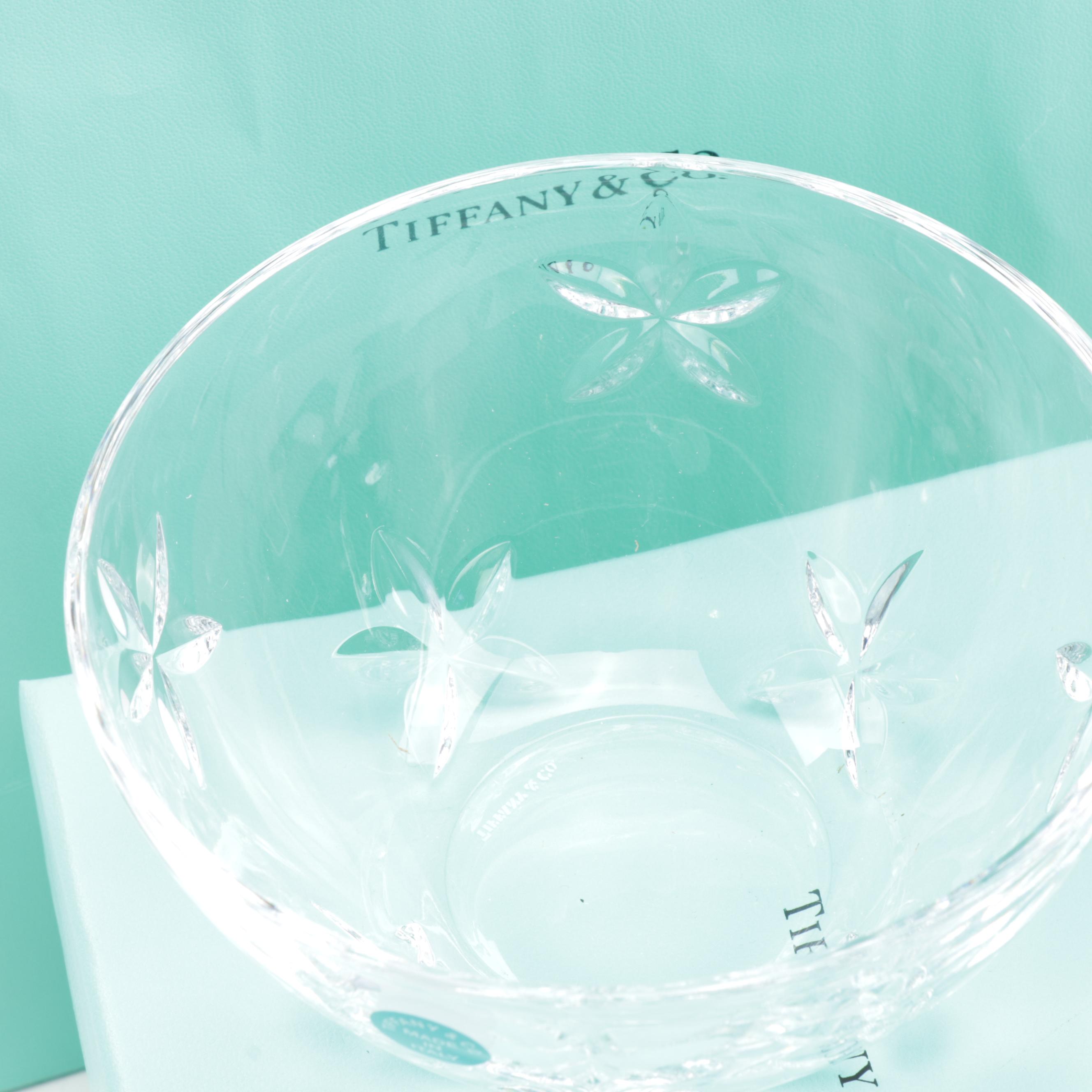 Tiffany & Co. Cut Crystal Candy Dish, Made in Italy EBTH