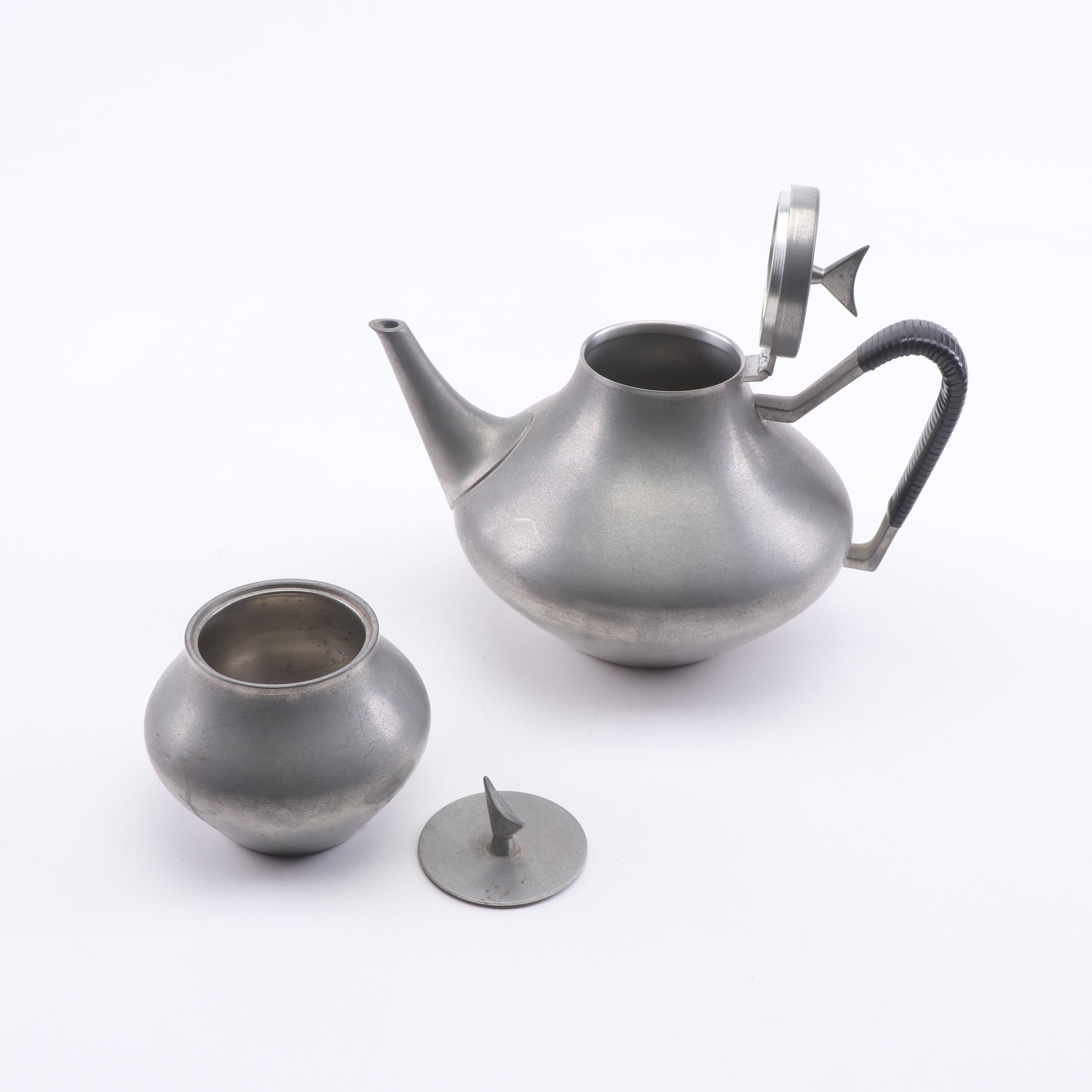 Reed and Barton Pewter Tea and Coffee Set, Mid 20th Century EBTH