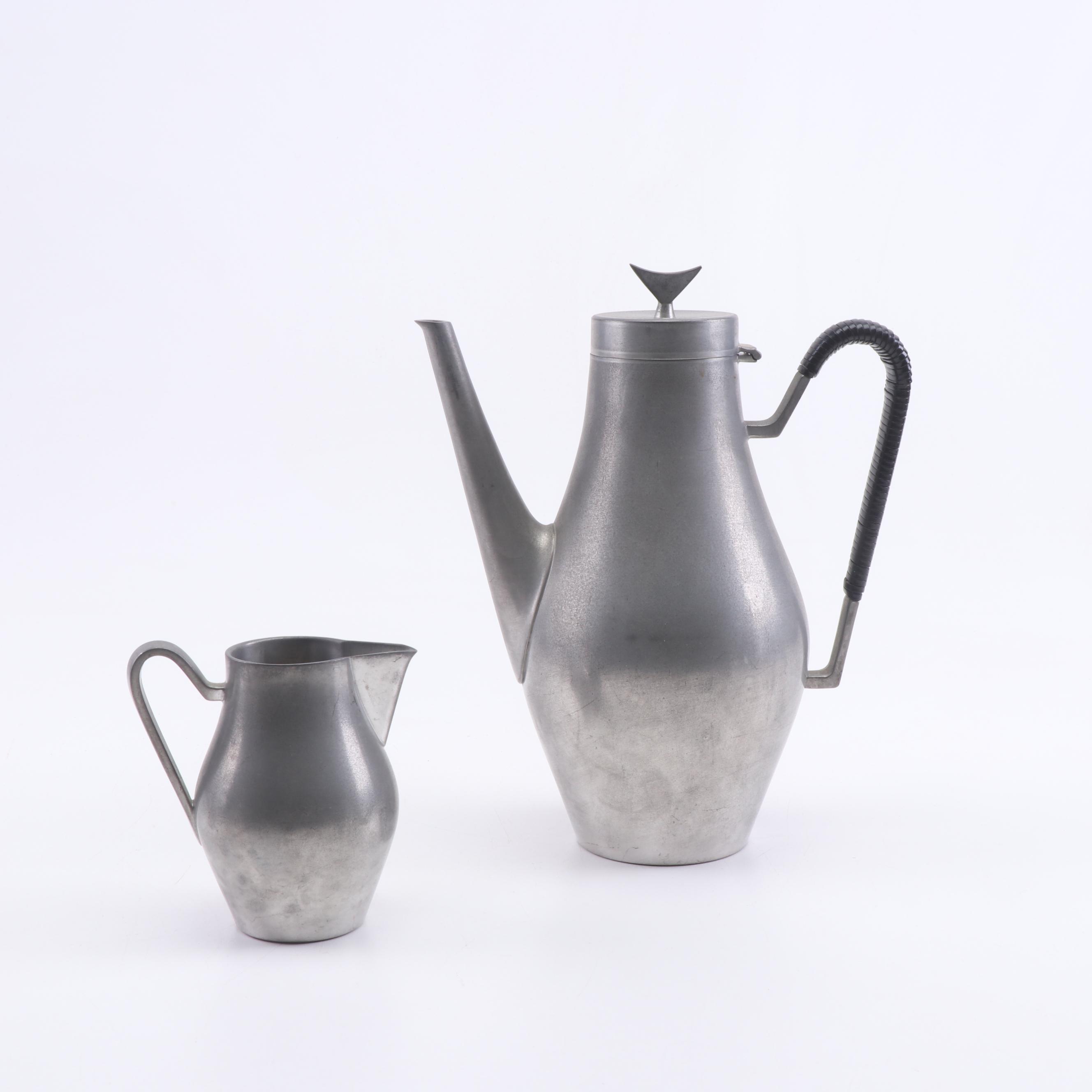 Reed and Barton Pewter Tea and Coffee Set, Mid 20th Century EBTH