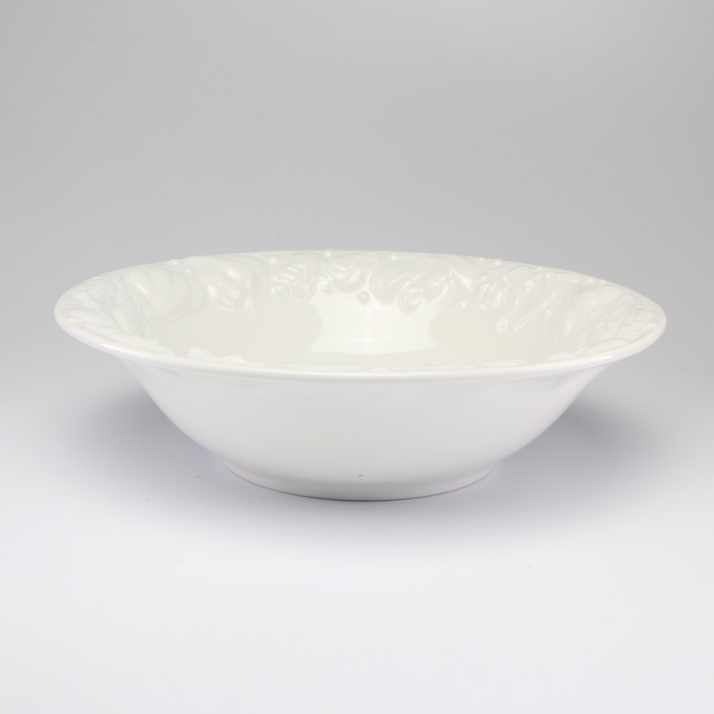 Pottery Barn Pasta Bowls with Garlic Embossed Rim EBTH