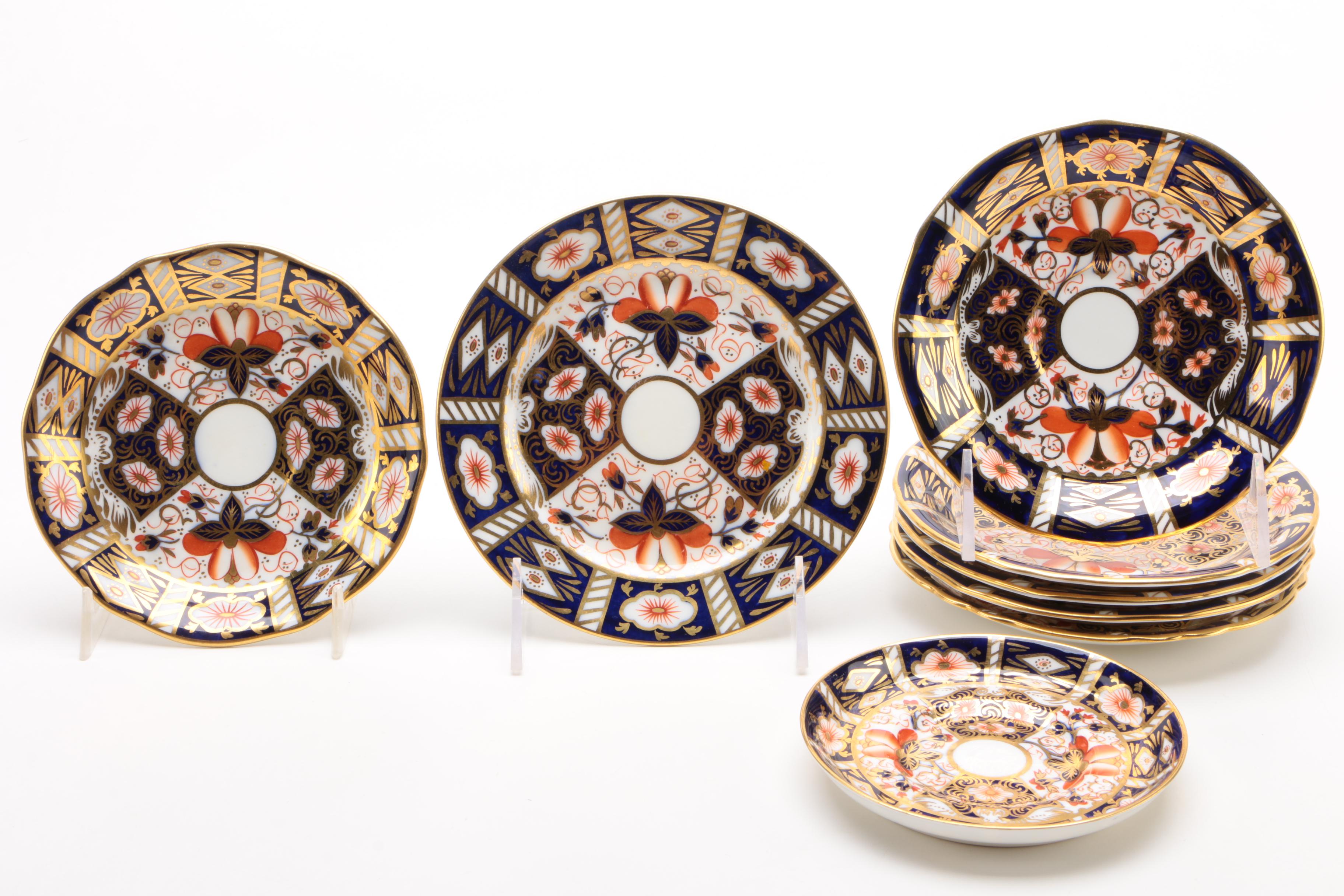 Royal Crown Derby "Traditional Imari" Tea Cups and "Gadroon Rose