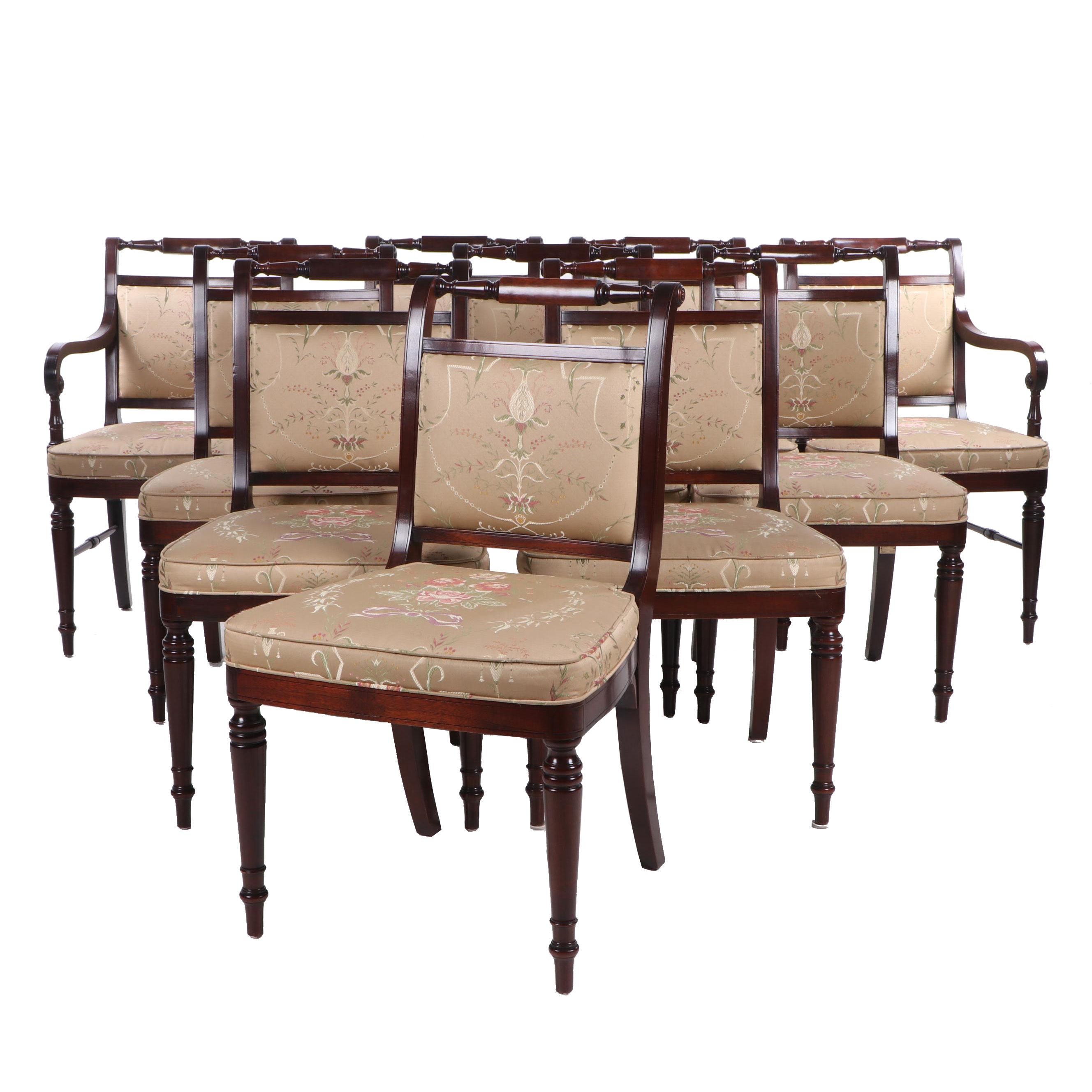 Stickley Mahogany Colonial Style Dining Chairs Group Of 10 Ebth