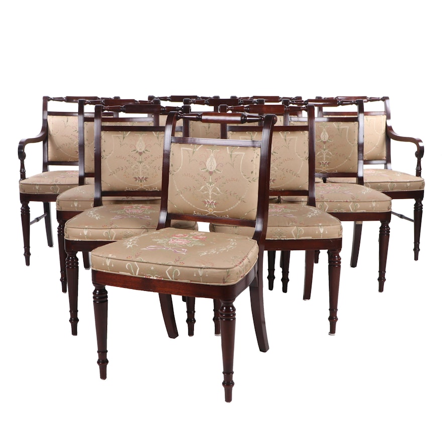 Stickley Mahogany Colonial Style Dining Chairs Group Of 10 Ebth