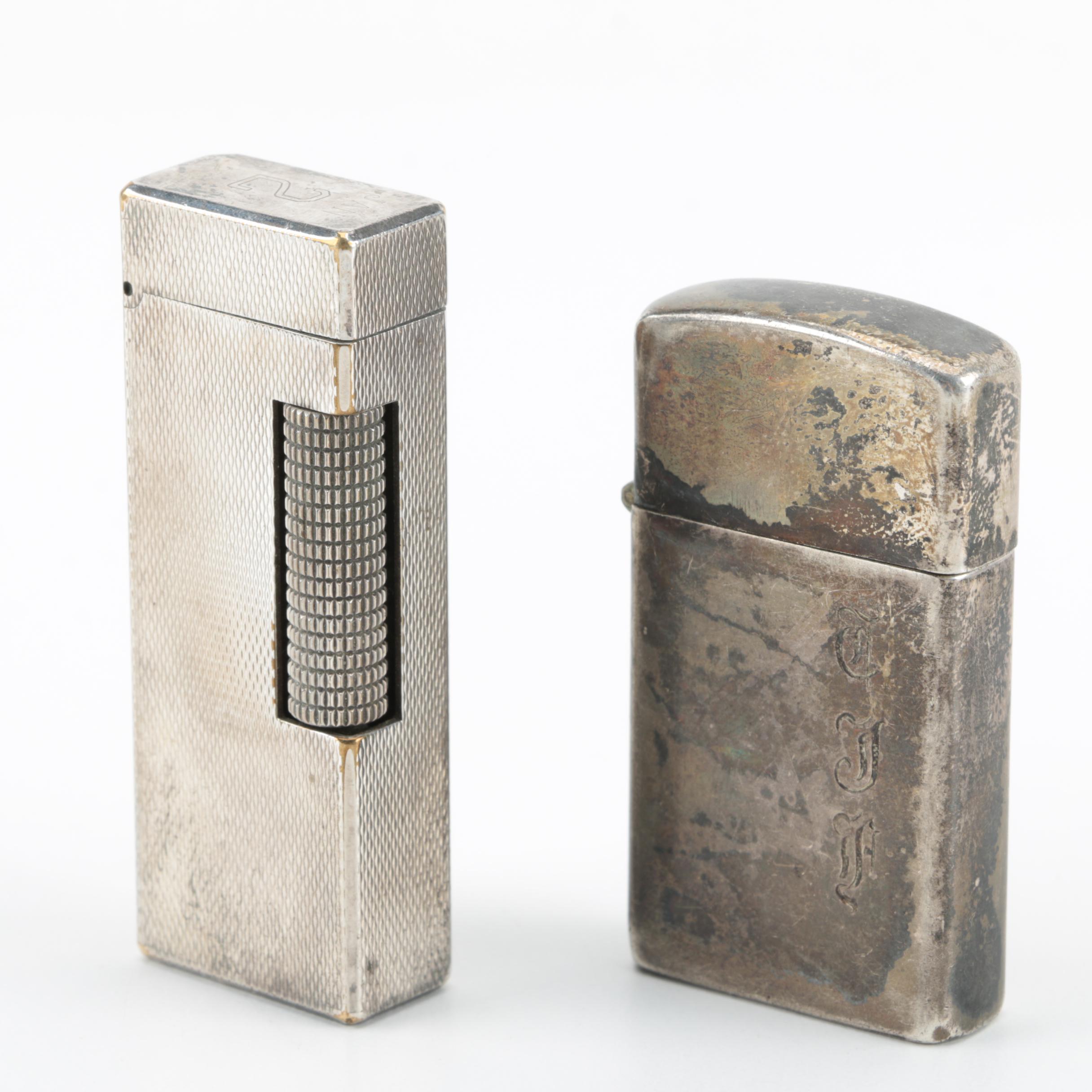 Dunhill "Rollagas" and Sterling Silver Zippo Lighters, Vintage EBTH