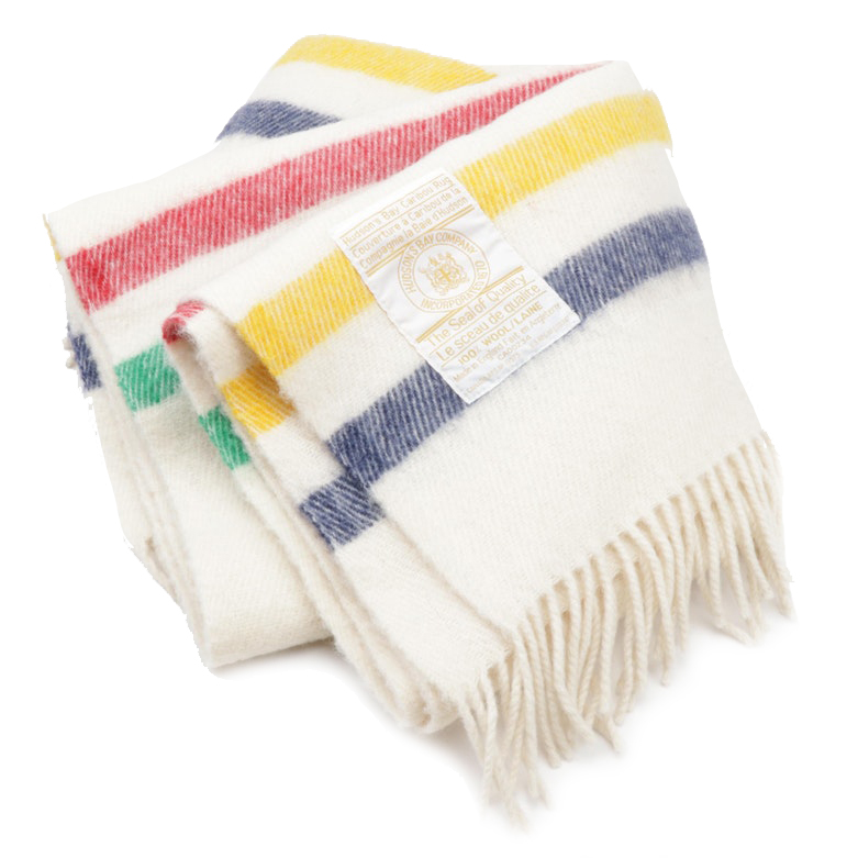 Hudson's Bay Caribou Wool Point Throw Blanket, Vintage EBTH