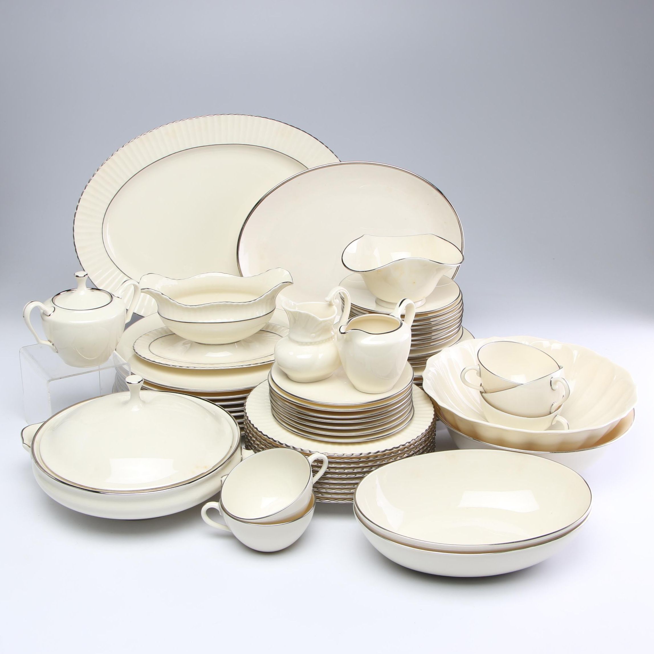 Lenox Porcelain Olympia Pl And Other Dinnerware Late 20th