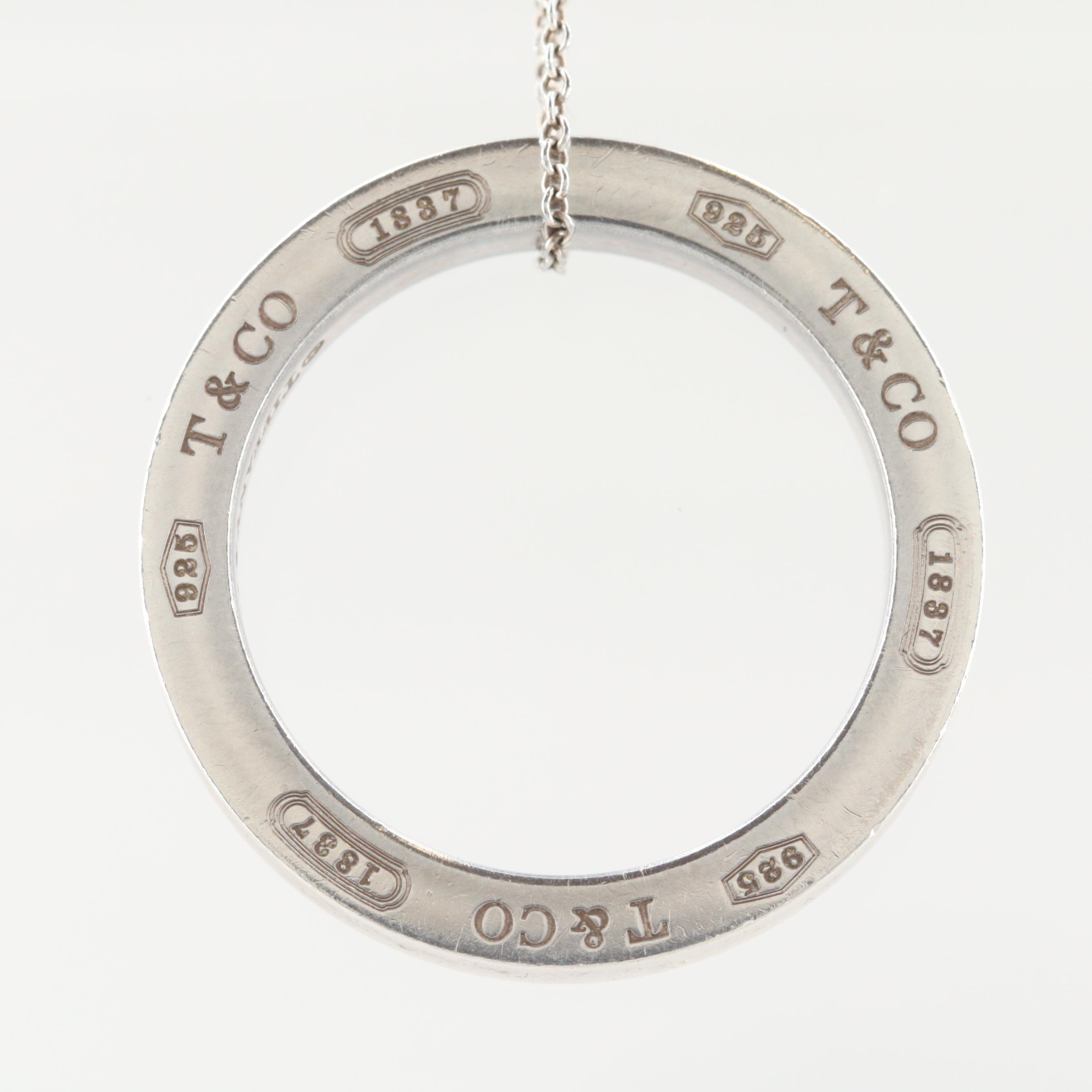 Tiffany & Co. Sterling Silver 1837 Circle Pendant Necklace EBTH