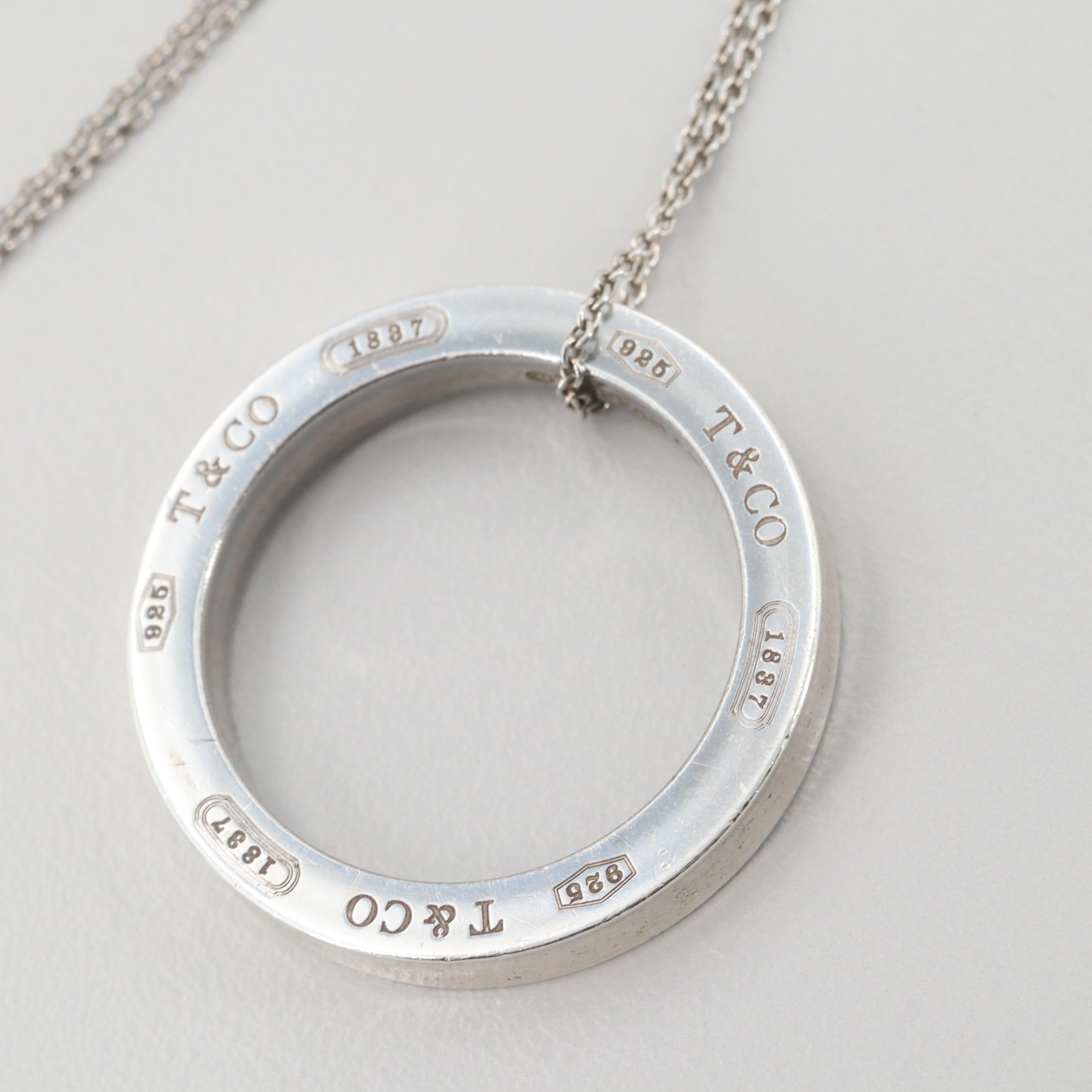 Tiffany & Co. Sterling Silver 1837 Circle Pendant Necklace EBTH